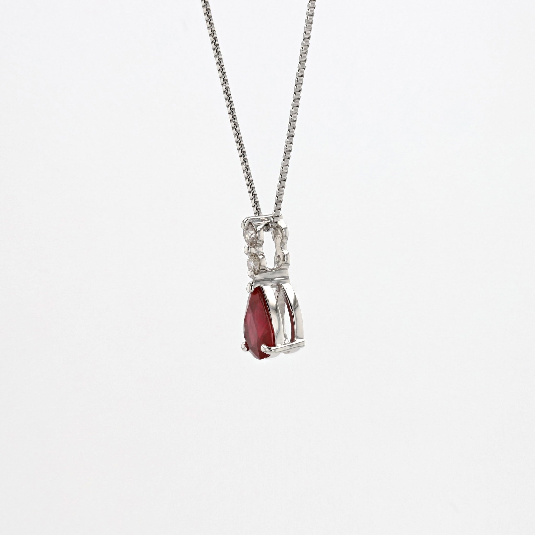 K14 ルビー/ダイヤモンド ネックレス  R:0.33ct