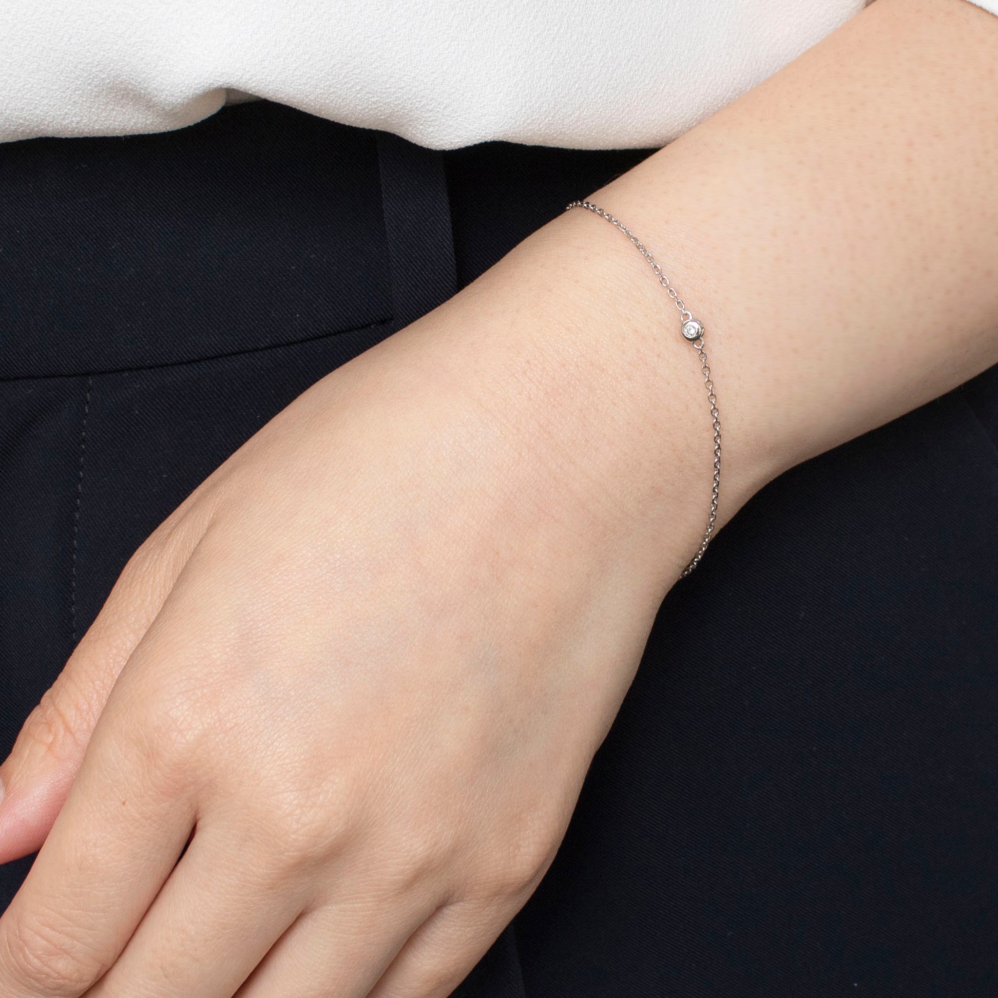 ダイヤモンド プラチナブレスレット(4月誕生石)《24C40104》 | 京セラ  