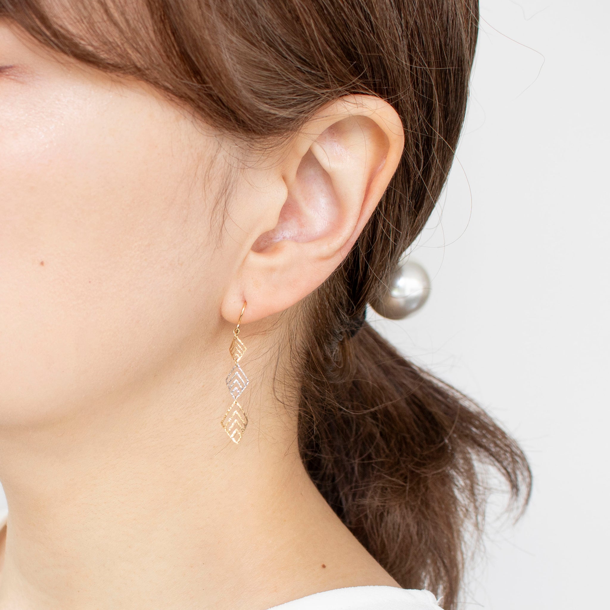 K18ピアス(コンビカラー)《24C40114》 | 京セラジュエリー オンライン  