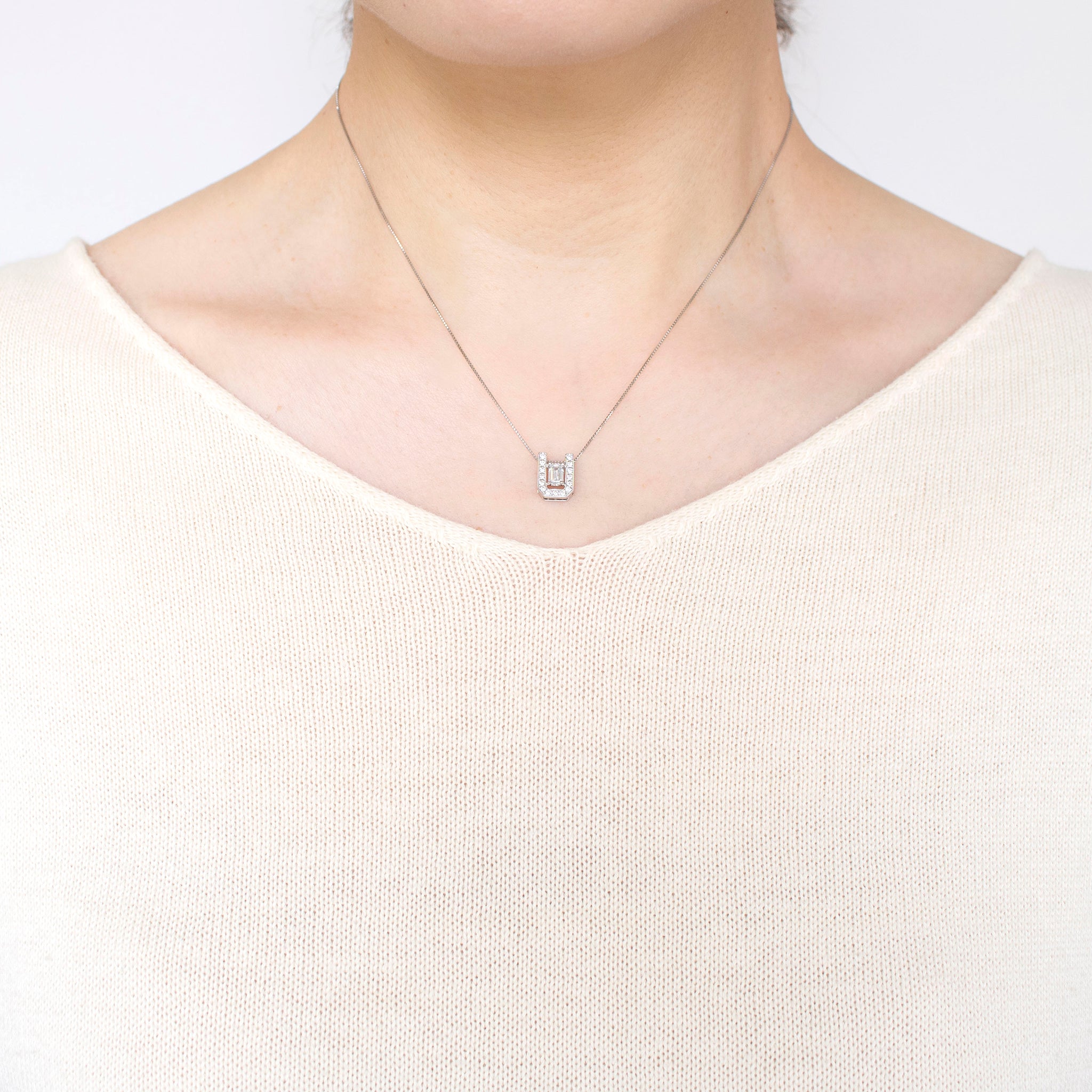 ダイヤモンド プラチナネックレス(0.30カラット/Dカラー/IF/エメラルド  