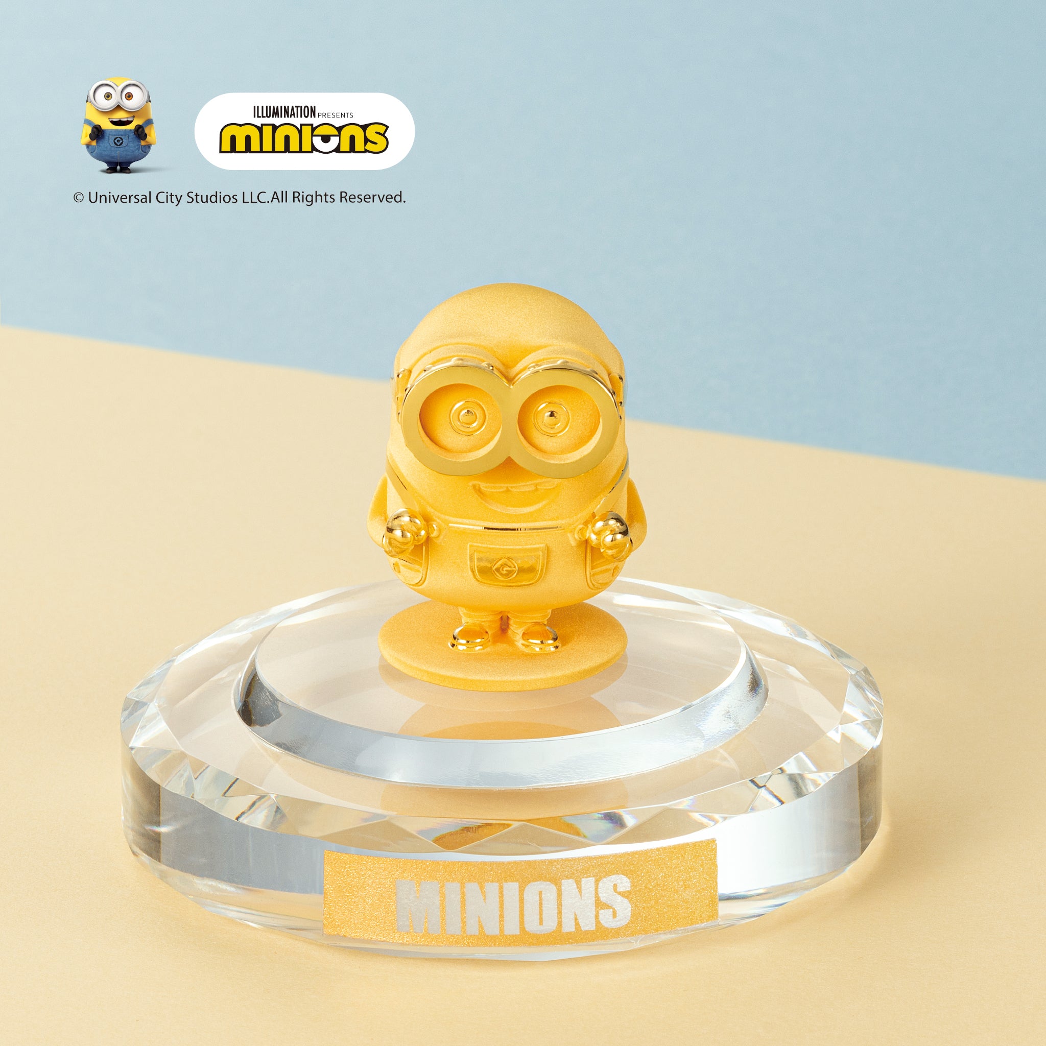 K24金製品(純金/minions/ミニオンズ/Bob/フィギア/14g/造幣局品位刻印付)《24C50106》