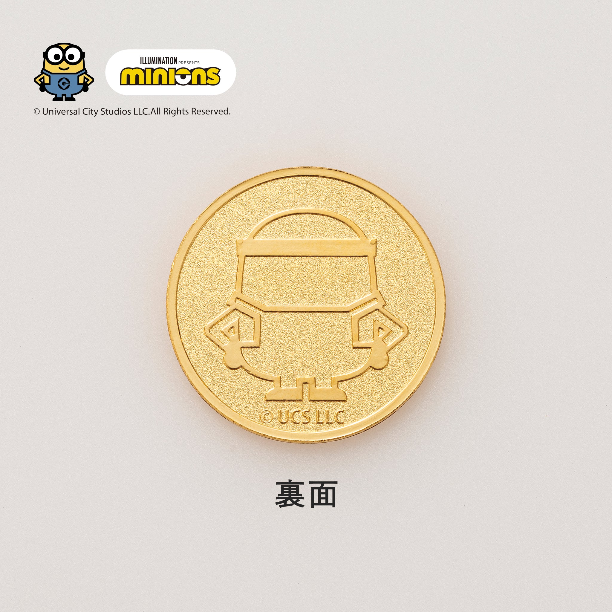 K24金製品(純金/minions/ミニオンズ/Bob/メダル/5g/造幣局品位刻印付)《24C50110》