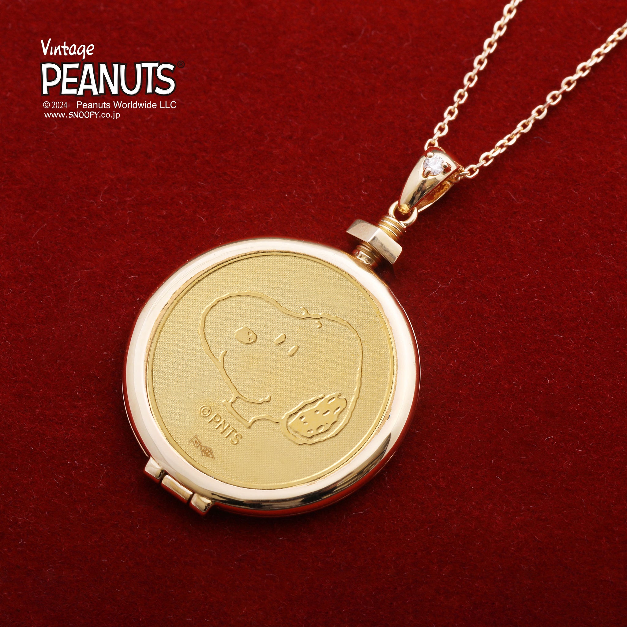 ダイヤモンド K24/K18ネックレス(純金/SNOOPY/スヌーピー/コミック生誕  