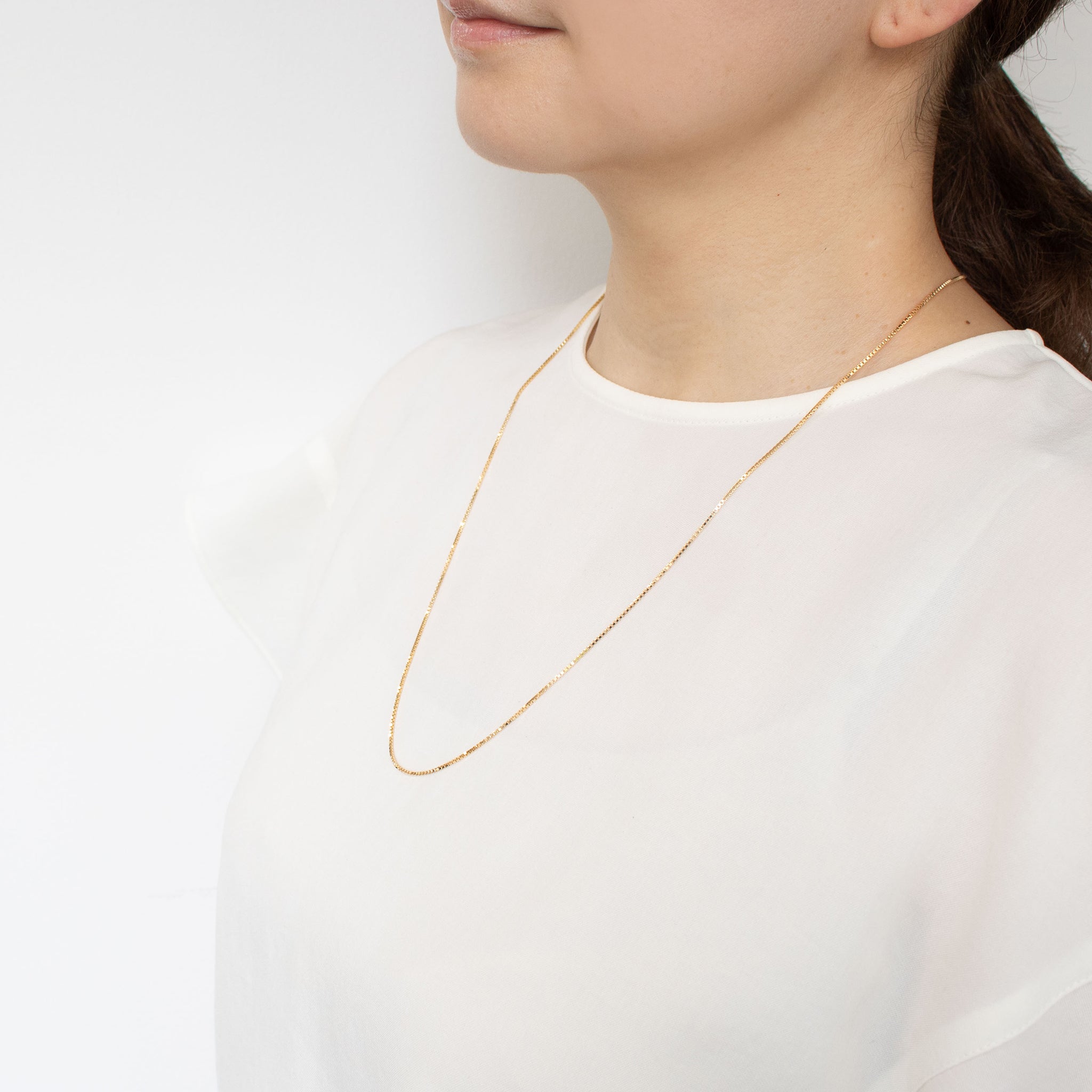 K18ネックレス(ベネチアンチェーン/幅1.2mm/ロング/70cm/フリー  