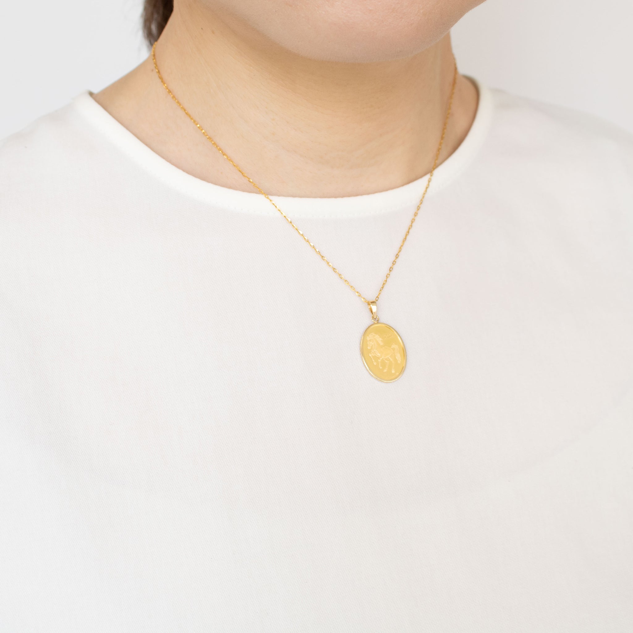 金 K24 K18 コイン型ペンダント トップ