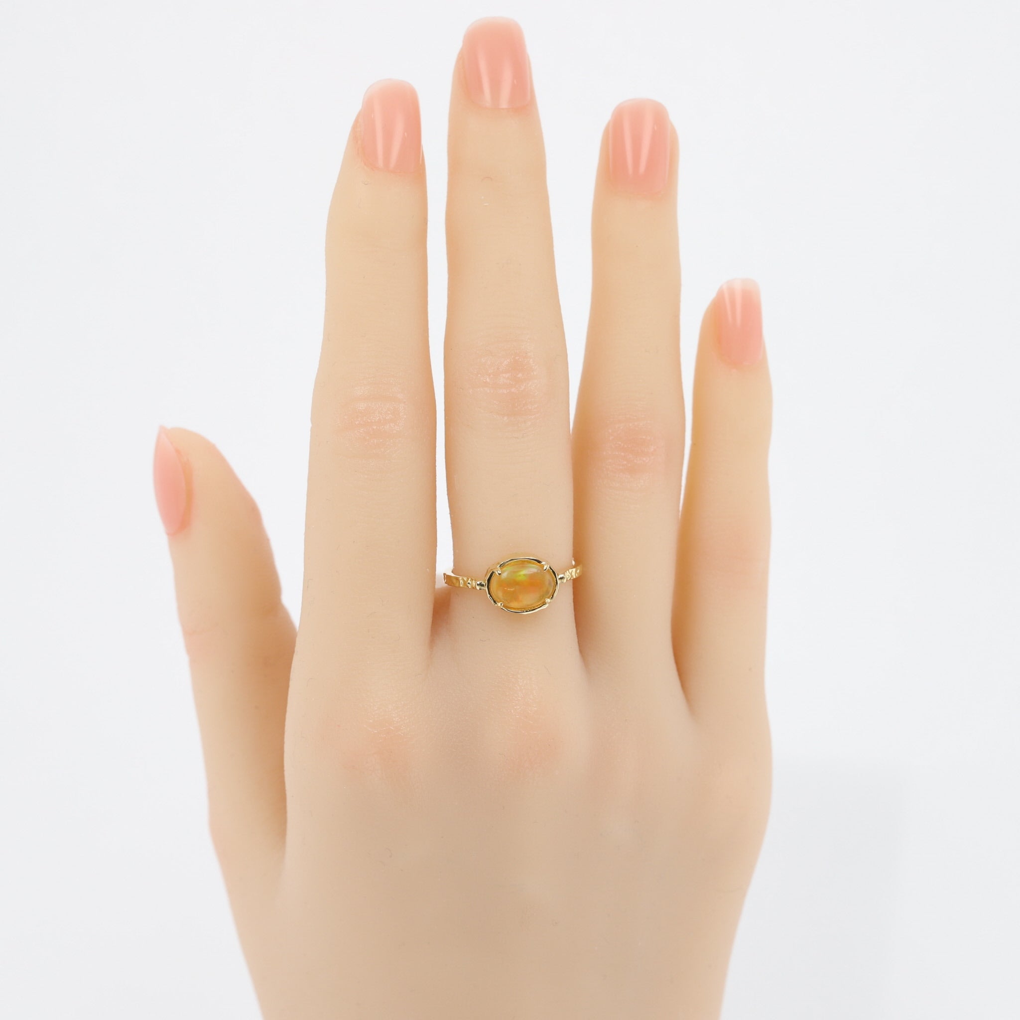 リング　k18 13号 オパール 指輪 K18 13号 ダイヤ 10月誕生石