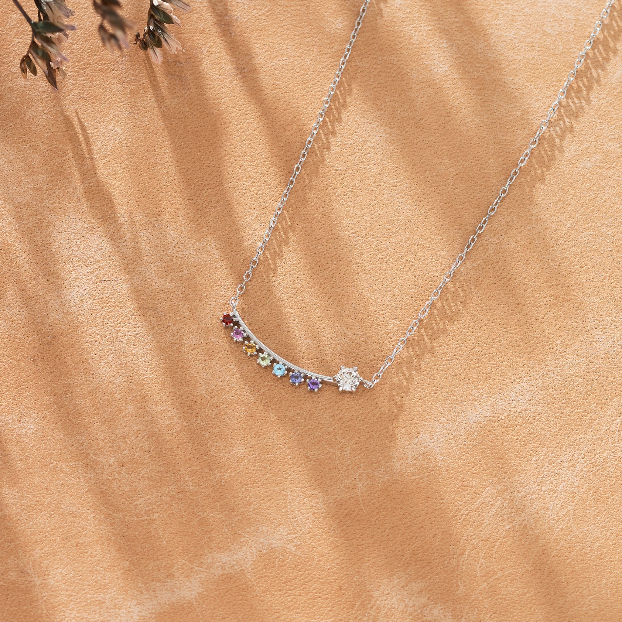 マルチカラー/ダイヤモンド プラチナネックレス(アミュレット  