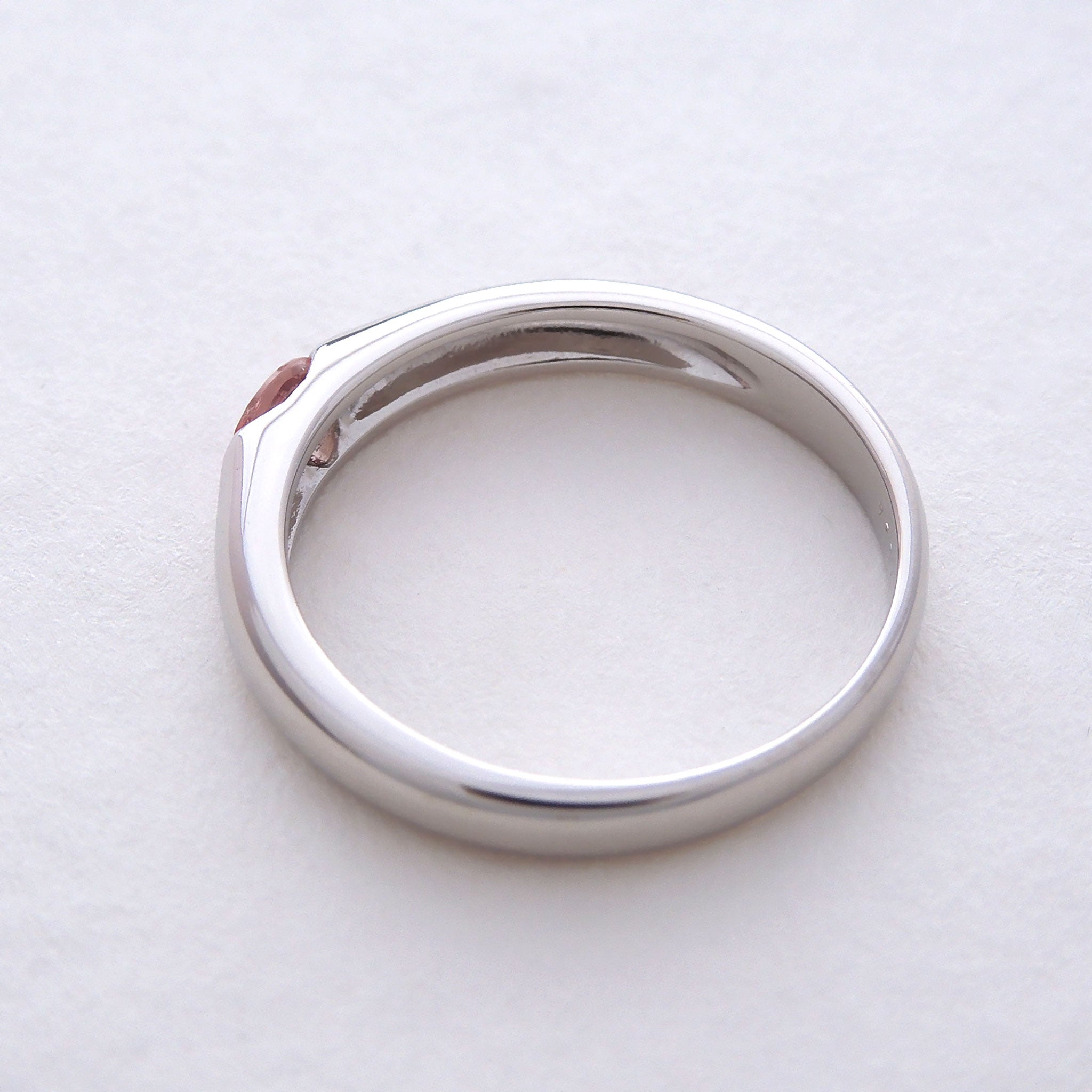 パパラチアサファイア プラチナリング(9月誕生石/鑑別書付き  