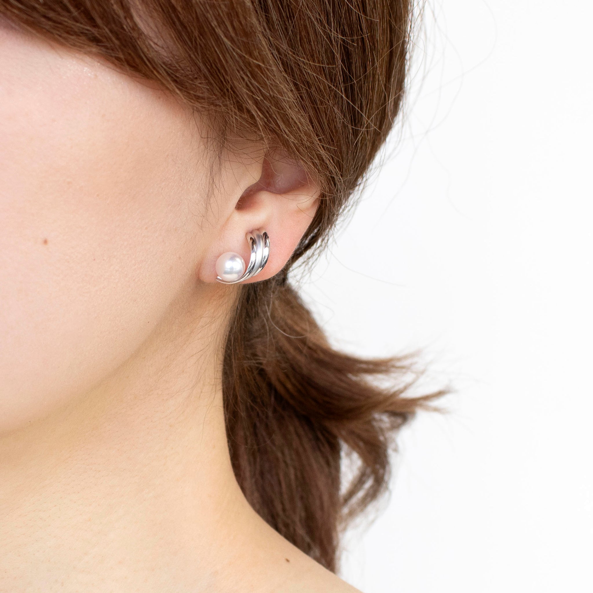 パール K14イヤリング(アコヤ真珠/7mm/6月誕生石)《24N01603  