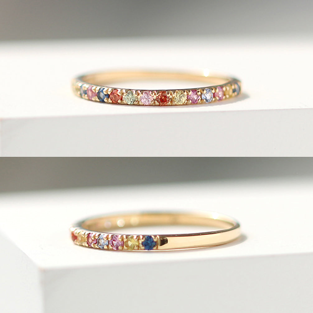 18KWG. サファイアリング 2.11ct おもしろ