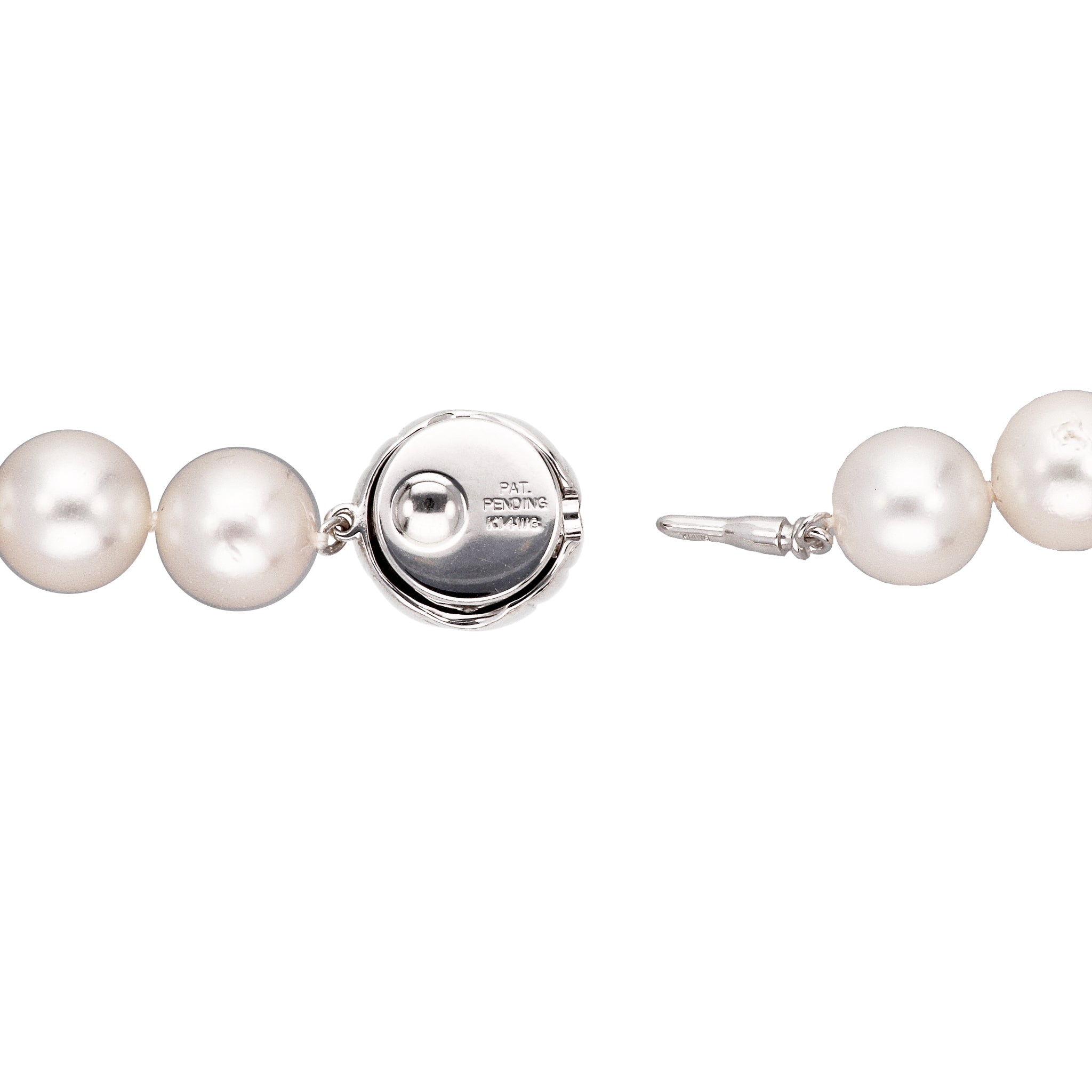 【限定1点】パール K14WGネックレス(アコヤ真珠/10～12.2mm/オールナッツ/パールキーパー/お手入れクロス/6月誕生石)《24T10111》