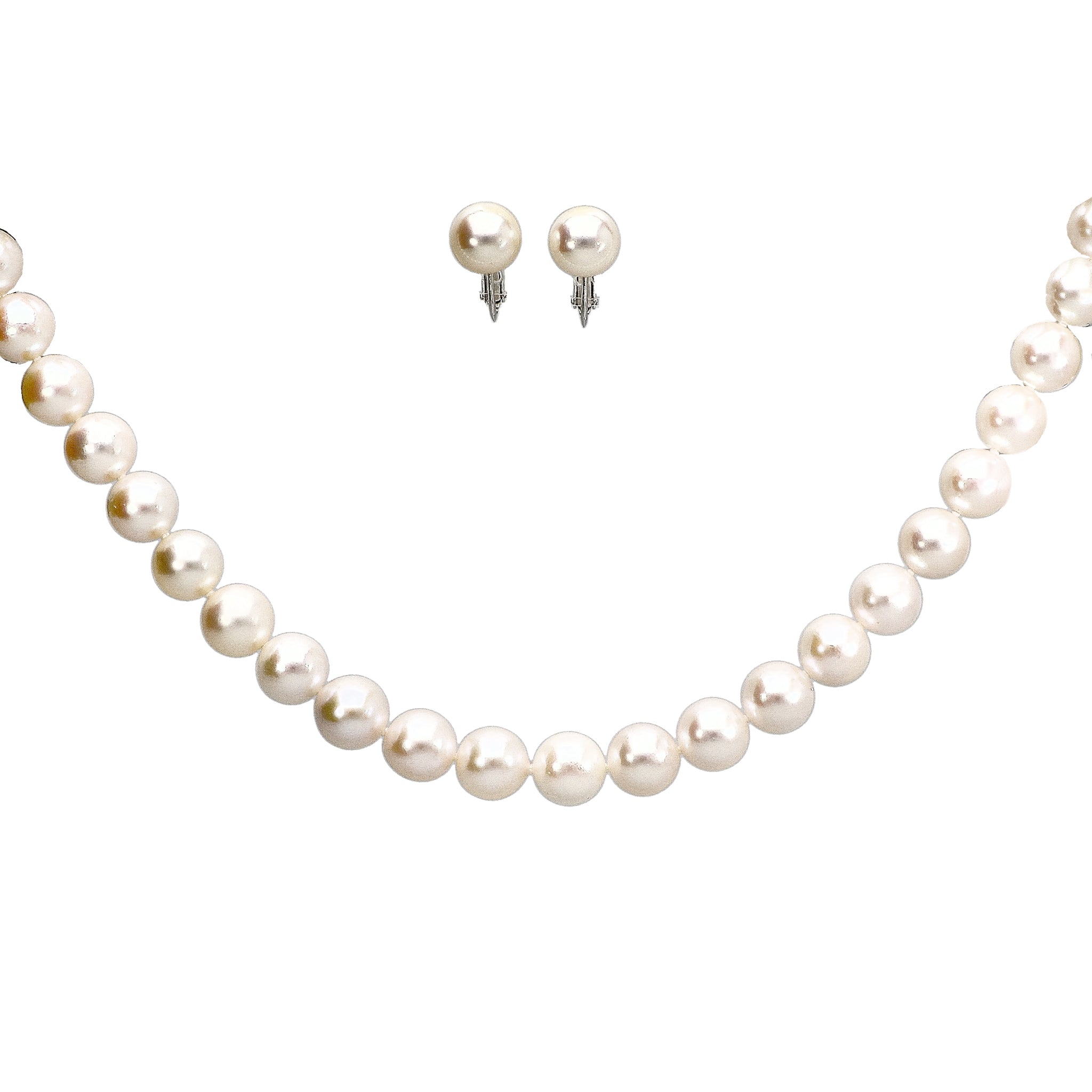 限定1点】パール シルバーネックレス&イヤリング(アコヤ真珠/9mm 