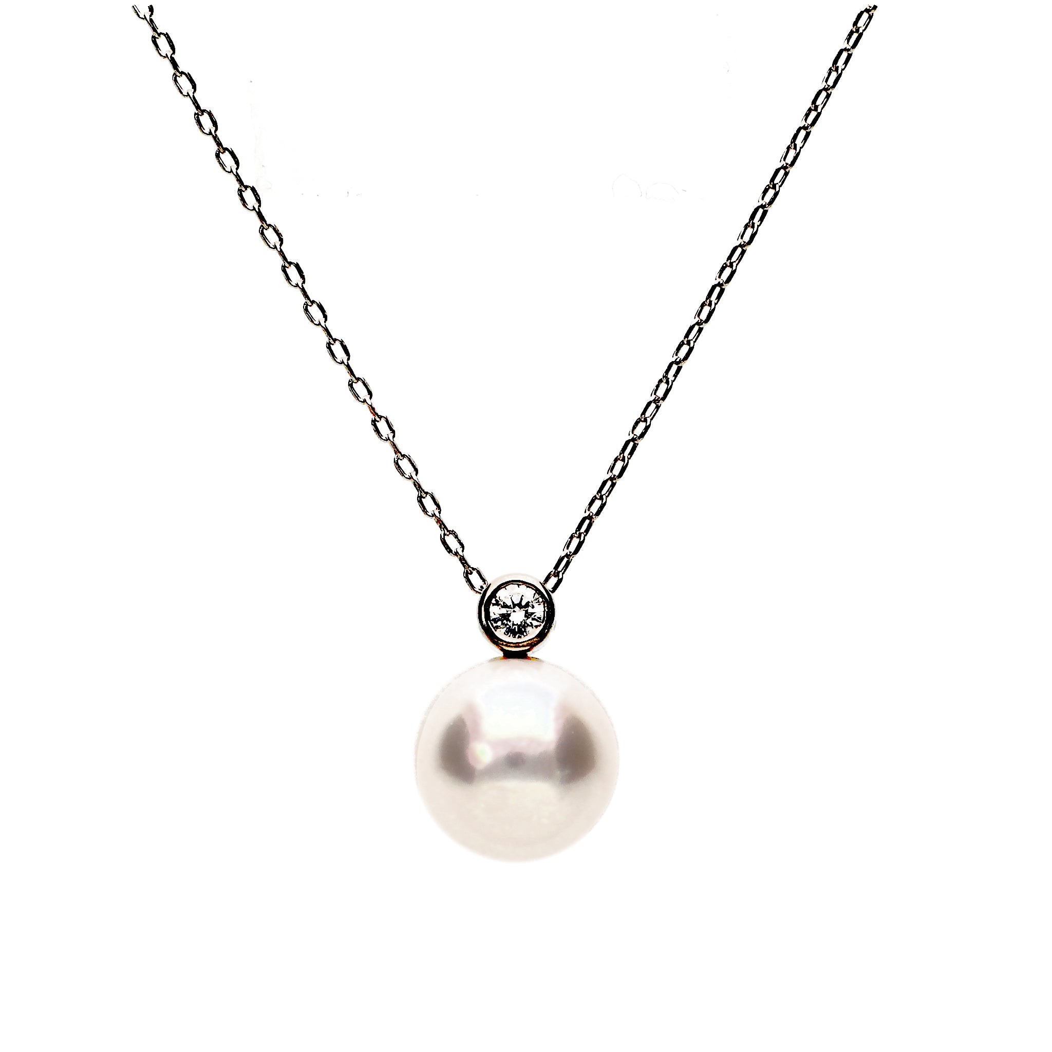 【限定数1】パール プラチナリング&ネックレス&ピアス(花珠/アコヤ真珠/8mm/3点セット/おまけブローチ付き/花珠鑑別鑑定書付き/6月誕生石)《24T10133》