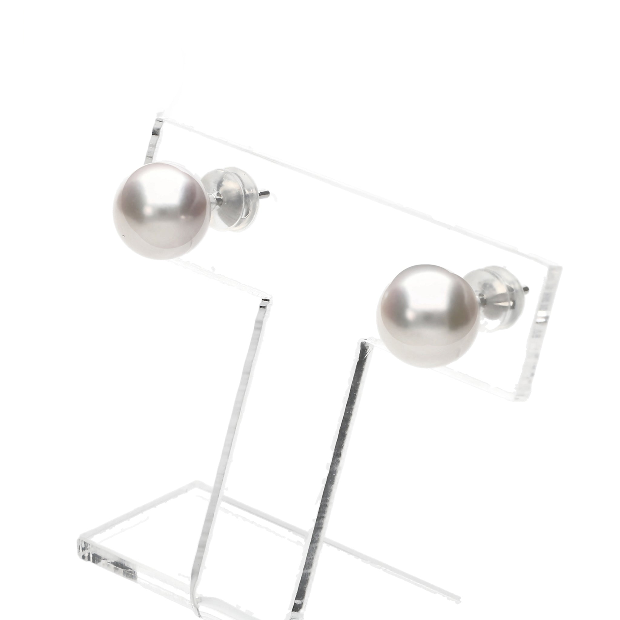 【限定数1】パール プラチナリング&ネックレス&ピアス(花珠/アコヤ真珠/8mm/3点セット/おまけブローチ付き/花珠鑑別鑑定書付き/6月誕生石)《24T10133》