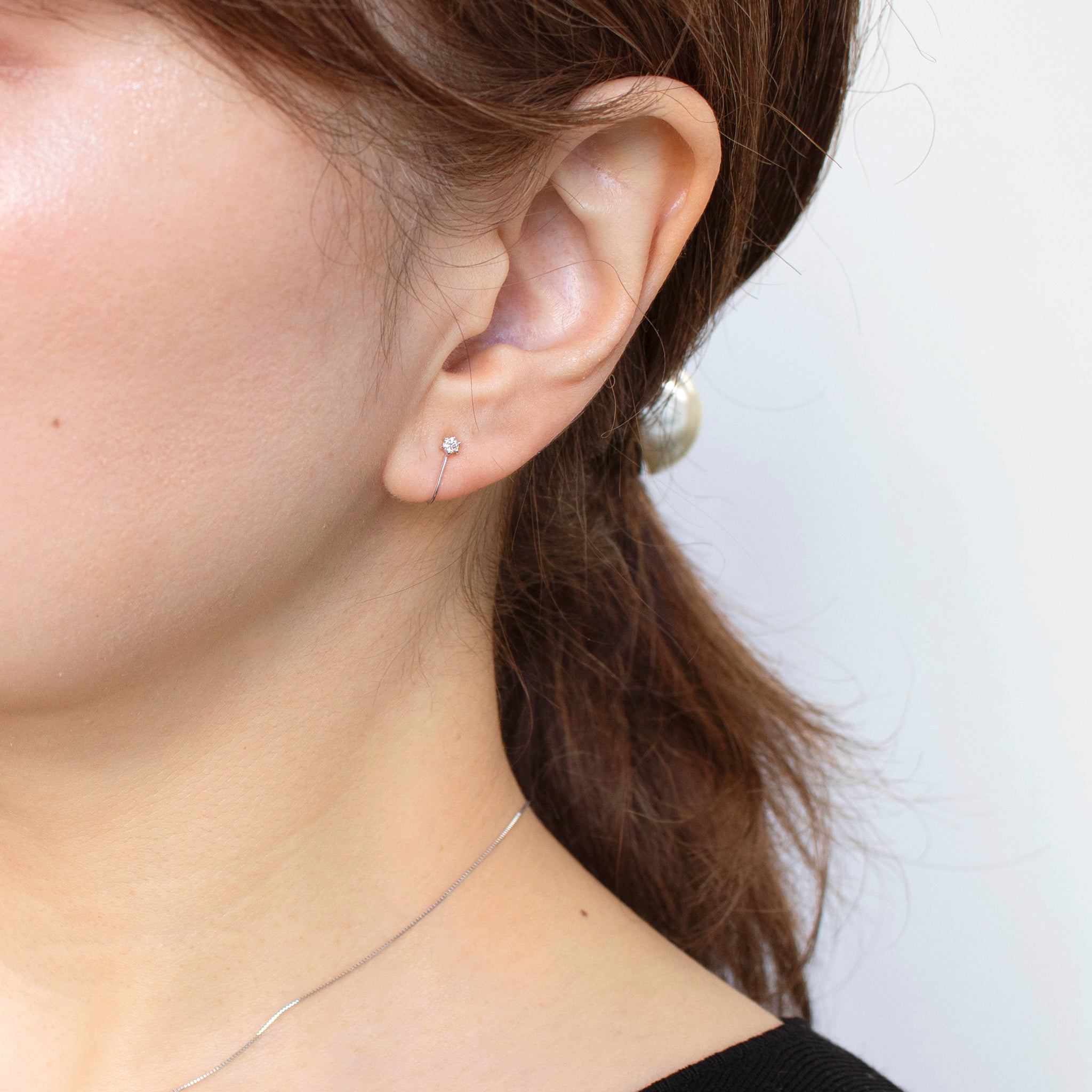 【限定数1】ダイヤモンド プラチナネックレス&イヤリング(0.29ct/Dカラー/VS1/3EX/2点セット/グレーディングレポート付き/4月誕生石)《24T10135》