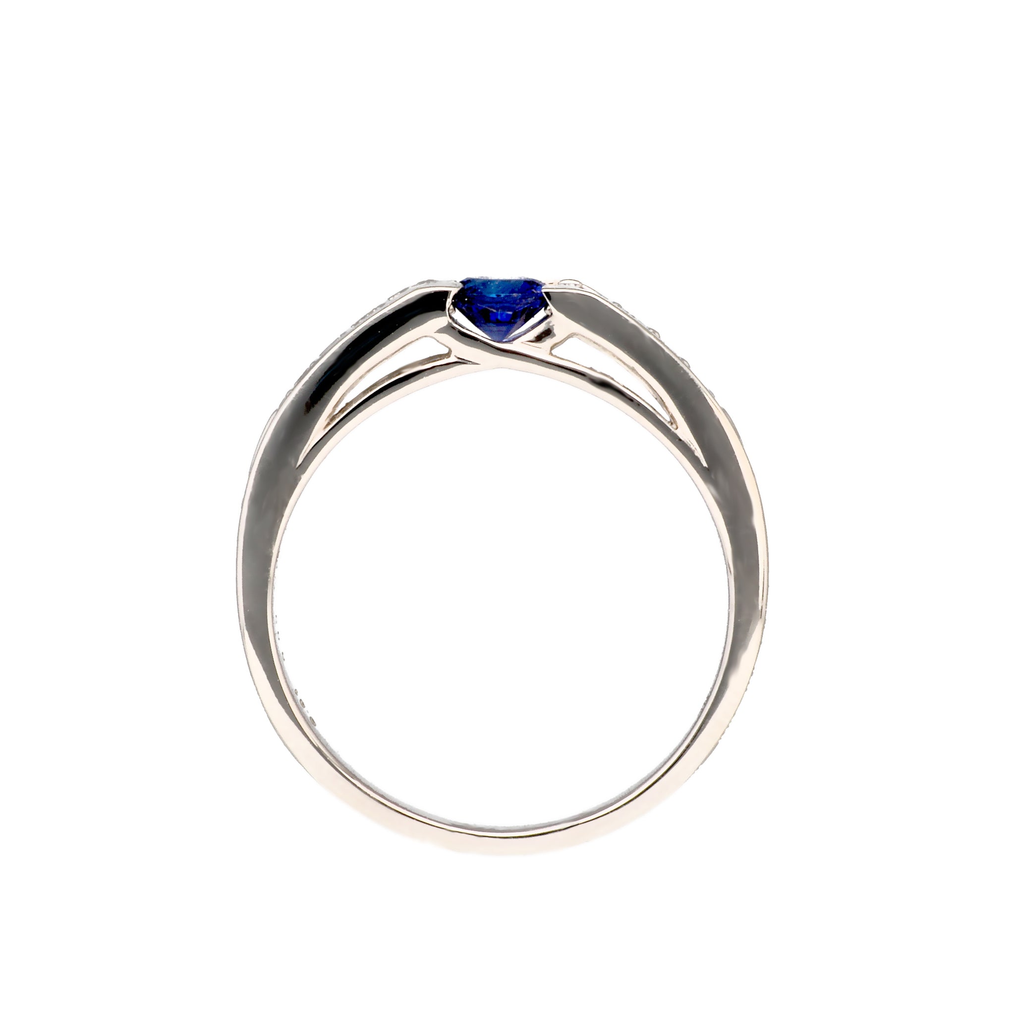サファイアxダイヤモンド プラチナリング S: 2.05 ct D: 0.36ct