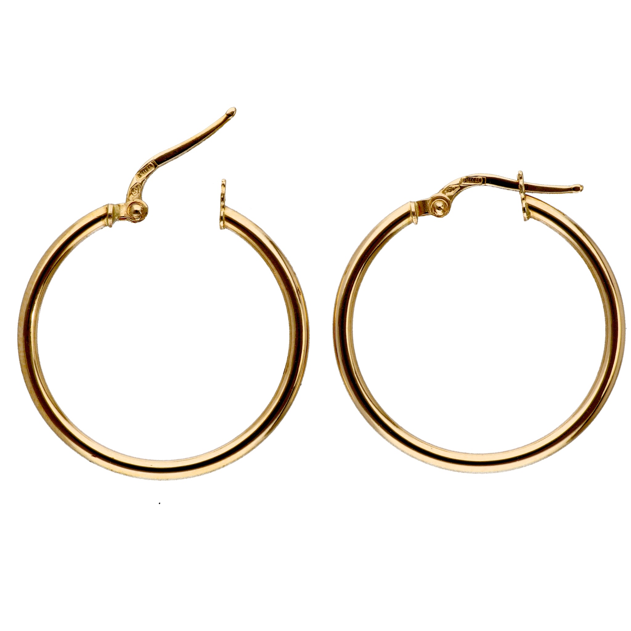 フープピアス18k 楽天市場】フープピアス K18 2.0mm×13mm 2×13 クロッシング