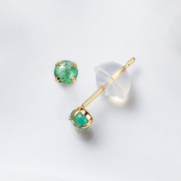 楽天市場】シンプルピアス エメラルドピアス K18ピアス 上品