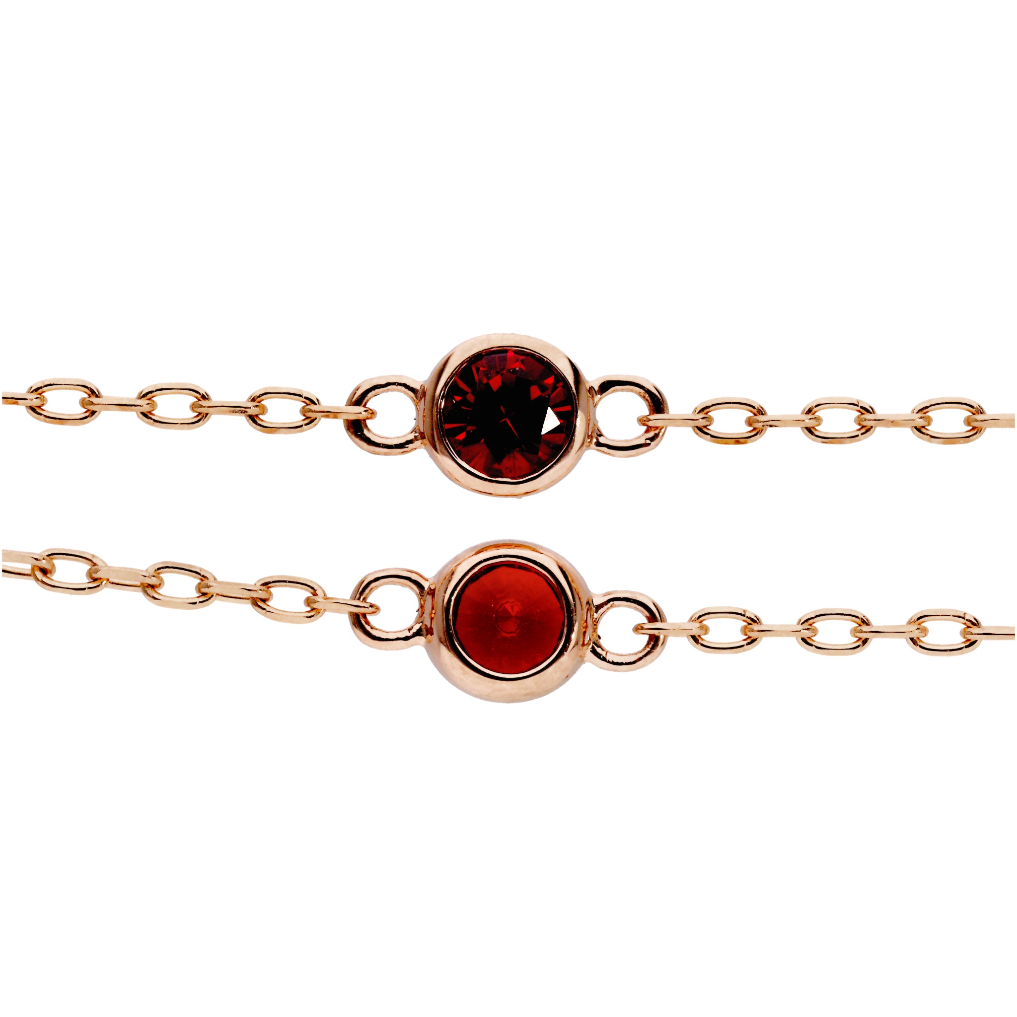 ルビー K18ネックレス(クレサンベール/ステーション/計0.6ct/7月誕生石)≪KNKR6078≫