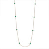 エメラルド K18ネックレス(クレサンベール/ステーション/計0.56ct/5月誕生石)≪KNKE6074≫