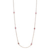パパラチアサファイア K18ネックレス(クレサンベール/ステーション/計0.6ct/9月誕生石)≪KNKP6078≫