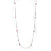 パパラチアサファイア K18ネックレス(クレサンベール/ステーション/計0.8ct/9月誕生石)≪KNKP6075≫