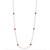 ルビー K18ネックレス(クレサンベール/ステーション/計0.6ct/7月誕生石)≪KNKR6078≫