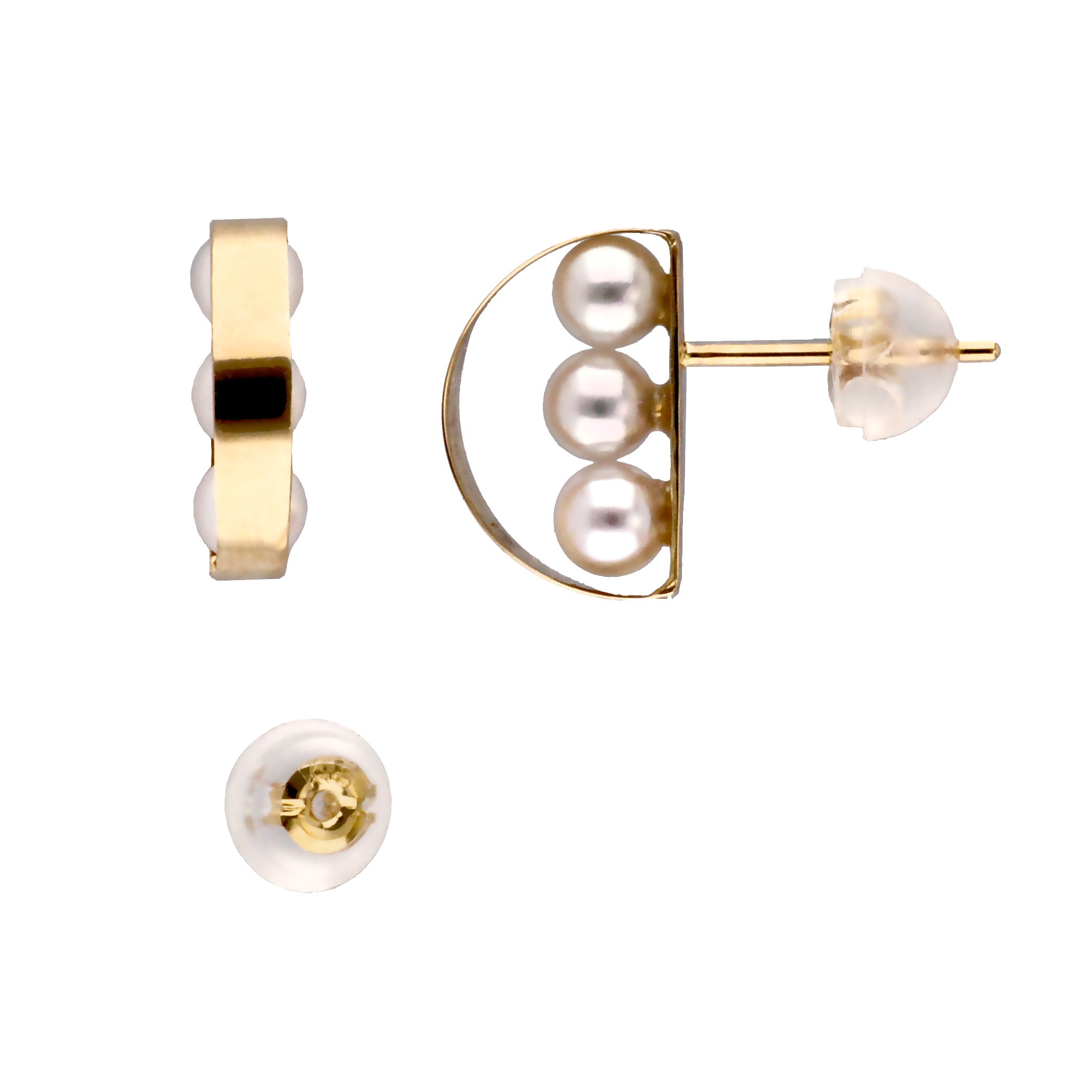 パール K18ピアス(アコヤ真珠/3.5mm/6月誕生石)《25A01903》