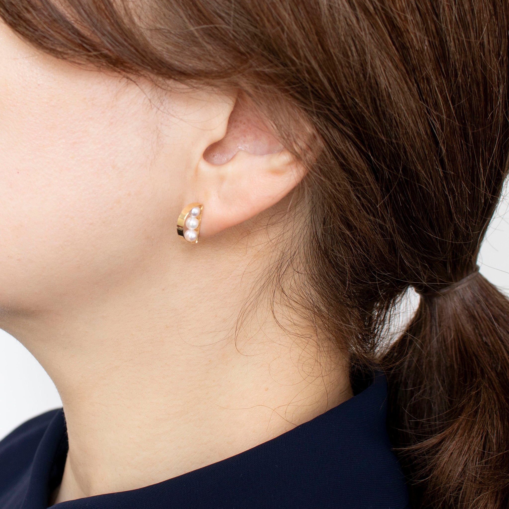 パール K18ピアス(アコヤ真珠/3.5mm/6月誕生石)《25A01903》