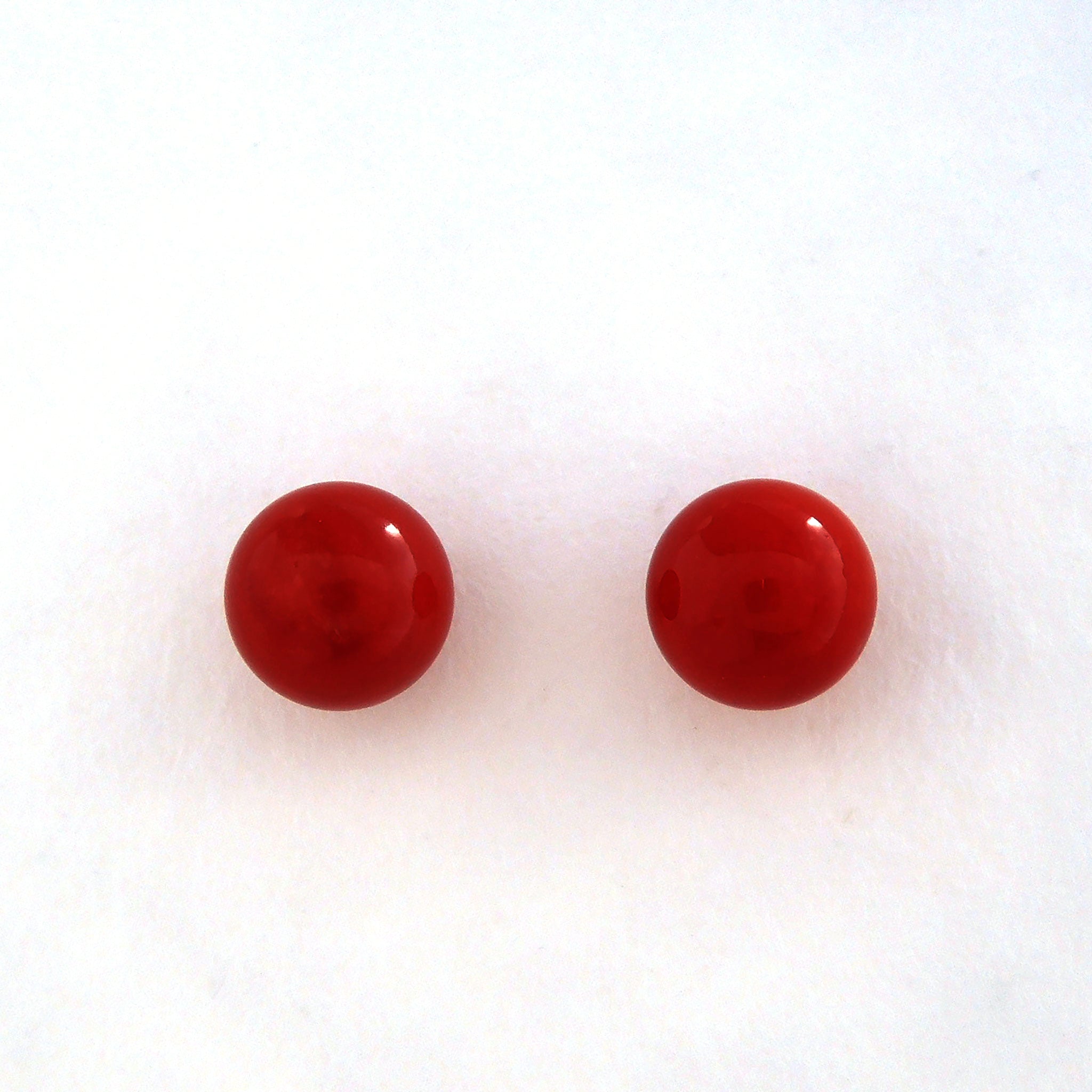 珊瑚(さんご) プラチナピアス(7mm/3月誕生石)《25A02002