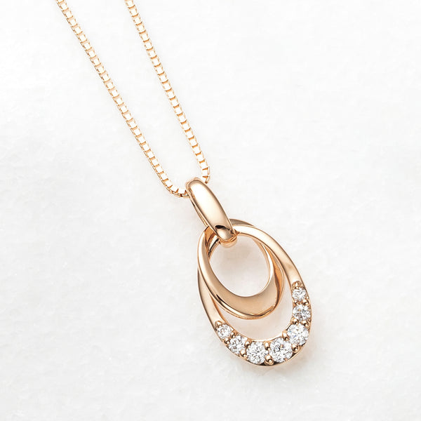 ざます　ネックレス、トップ、アクセサリー入れ シルバー ペア ネックレス SPD1828RBM-1829RBM｜THE KISS（ザ