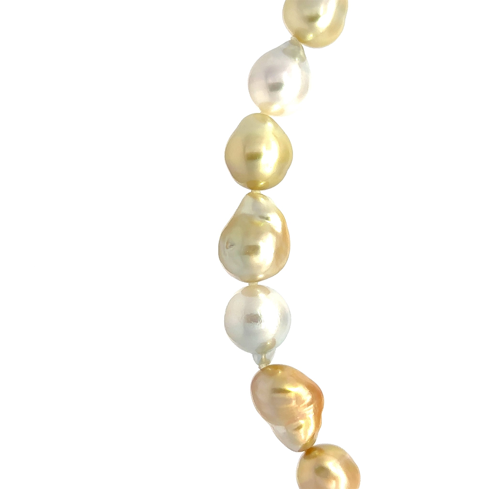 パール ネックレス(白蝶真珠/9～12mm/バロック珠/6月誕生石