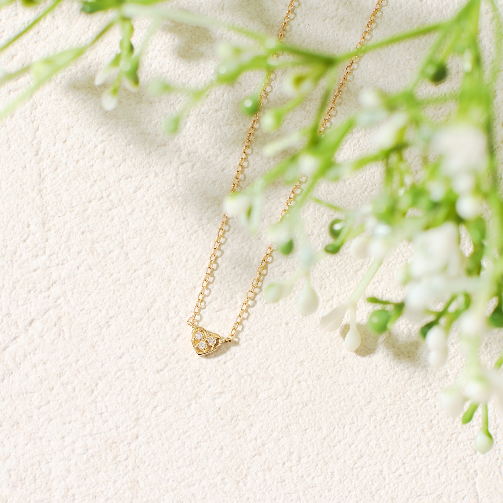 ハートモチーフ ペンダントトップ ダイヤモンド K18 中古 プレラブド