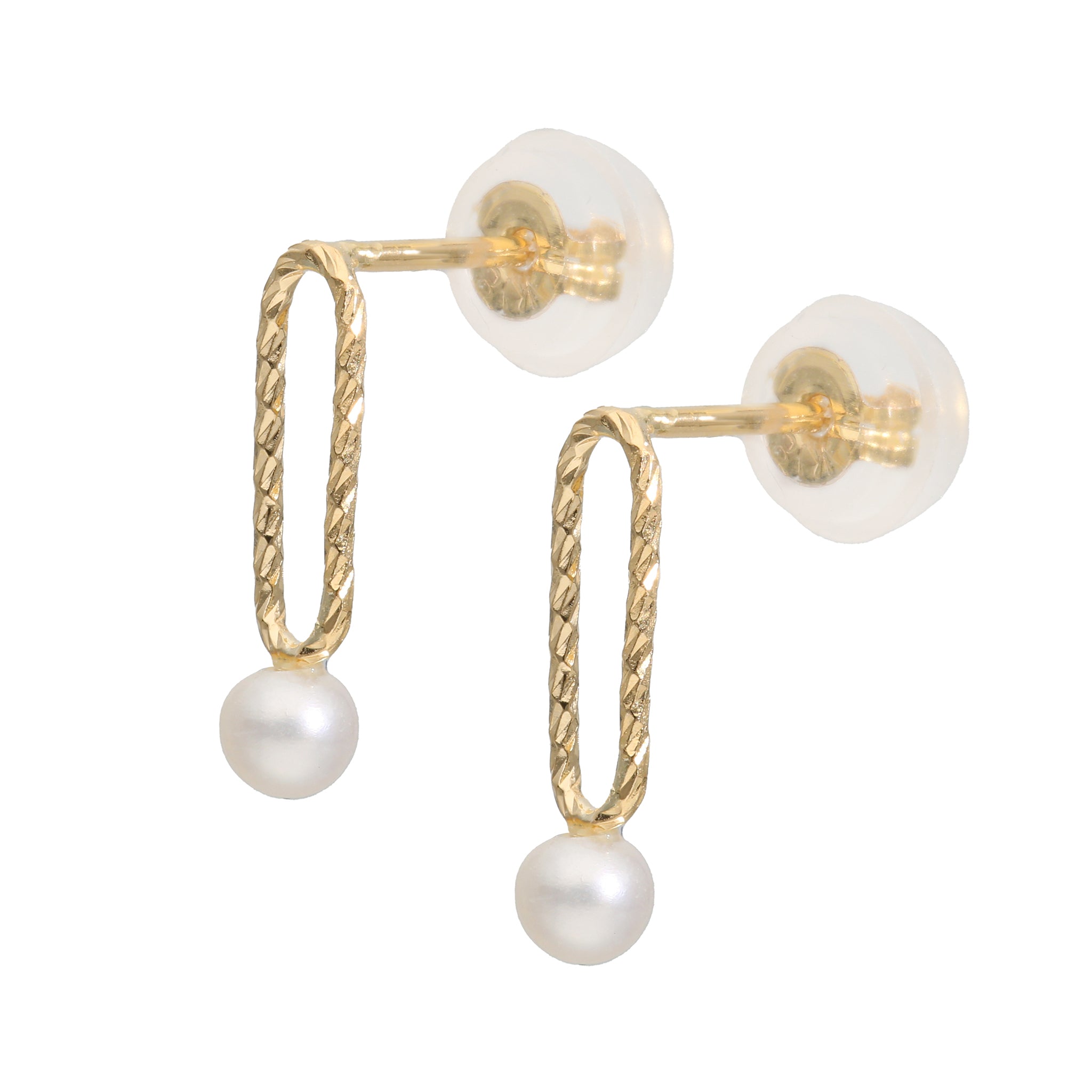 パール K18ピアス(淡水真珠/約2.5mm/6月誕生石)《25A03207》