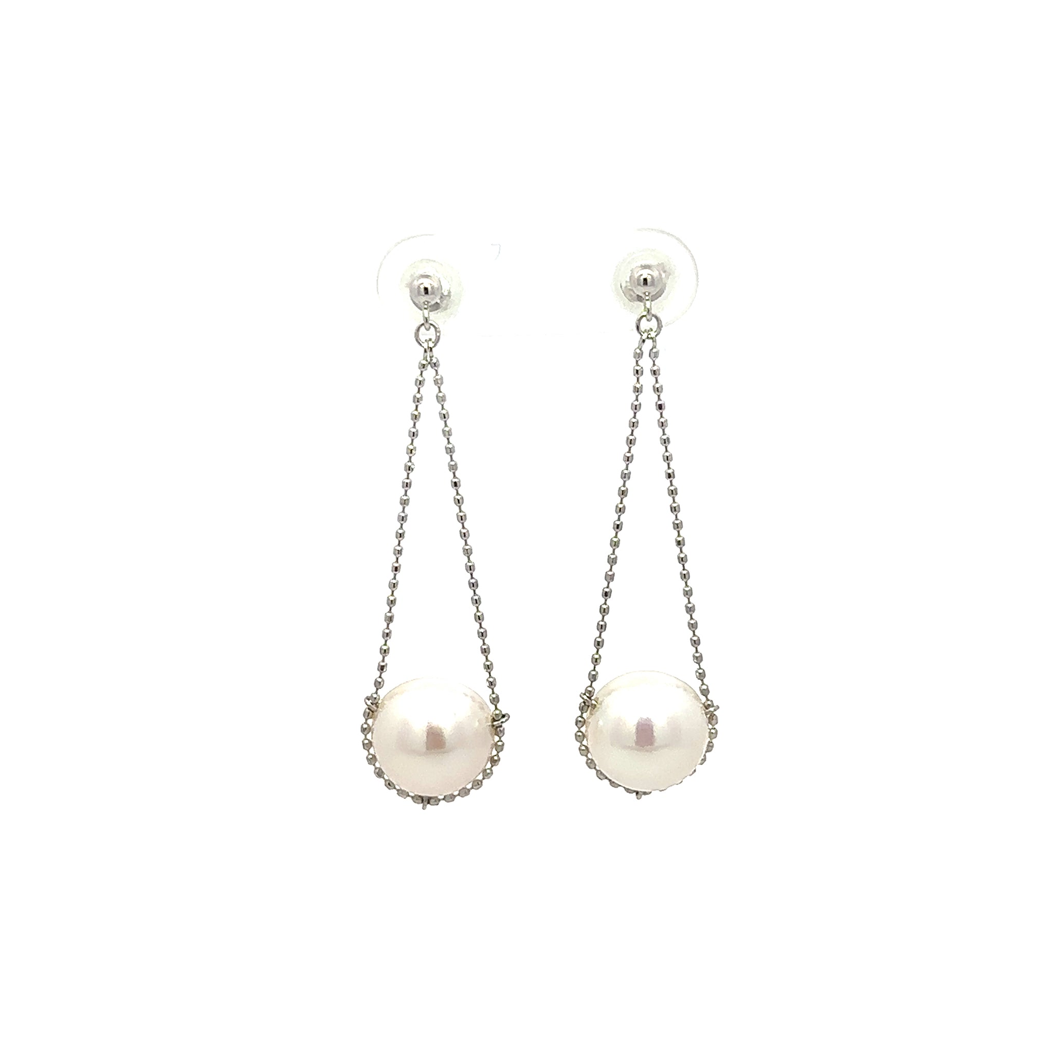 パール K18ピアス(淡水真珠/7mm/パープルピンク系/6月誕生石