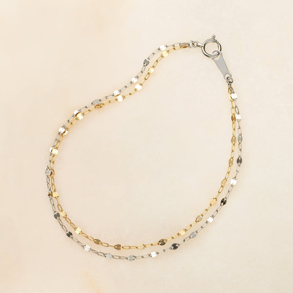 K18 Pt ブレスレット アクセサリー 18㎝ 3g