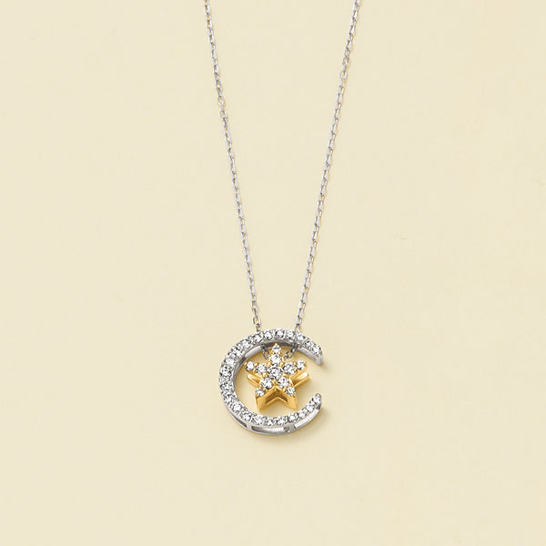 K18 ダイヤモンド スター ペンダントネックレス 0.2ct 星型 ほし