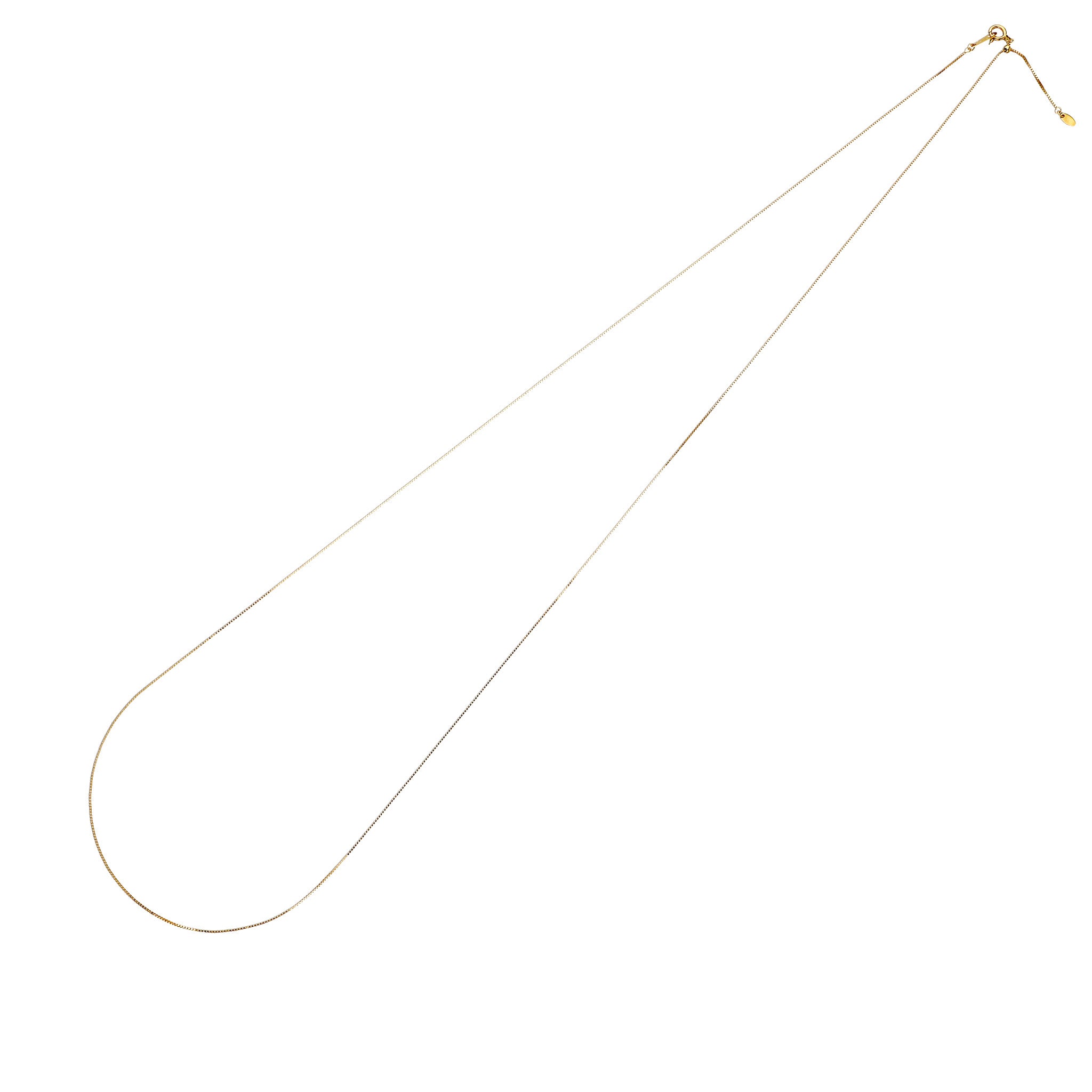 K18ネックレス(ベネチアン/幅0.5mm/70cm/フリーアジャスター/「楽わ」付き)《25C20121》