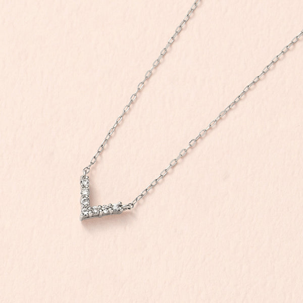 ダイヤモンド プラチナネックレス(4月誕生石)《25C30104