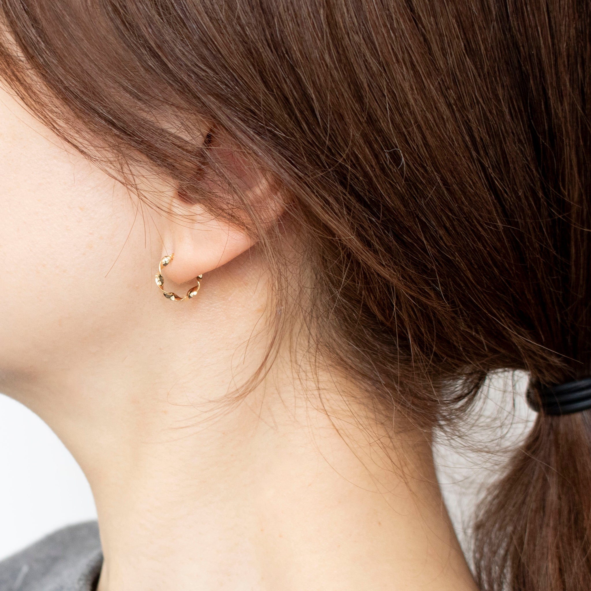 K18ピアス(フープ)《25C40115》