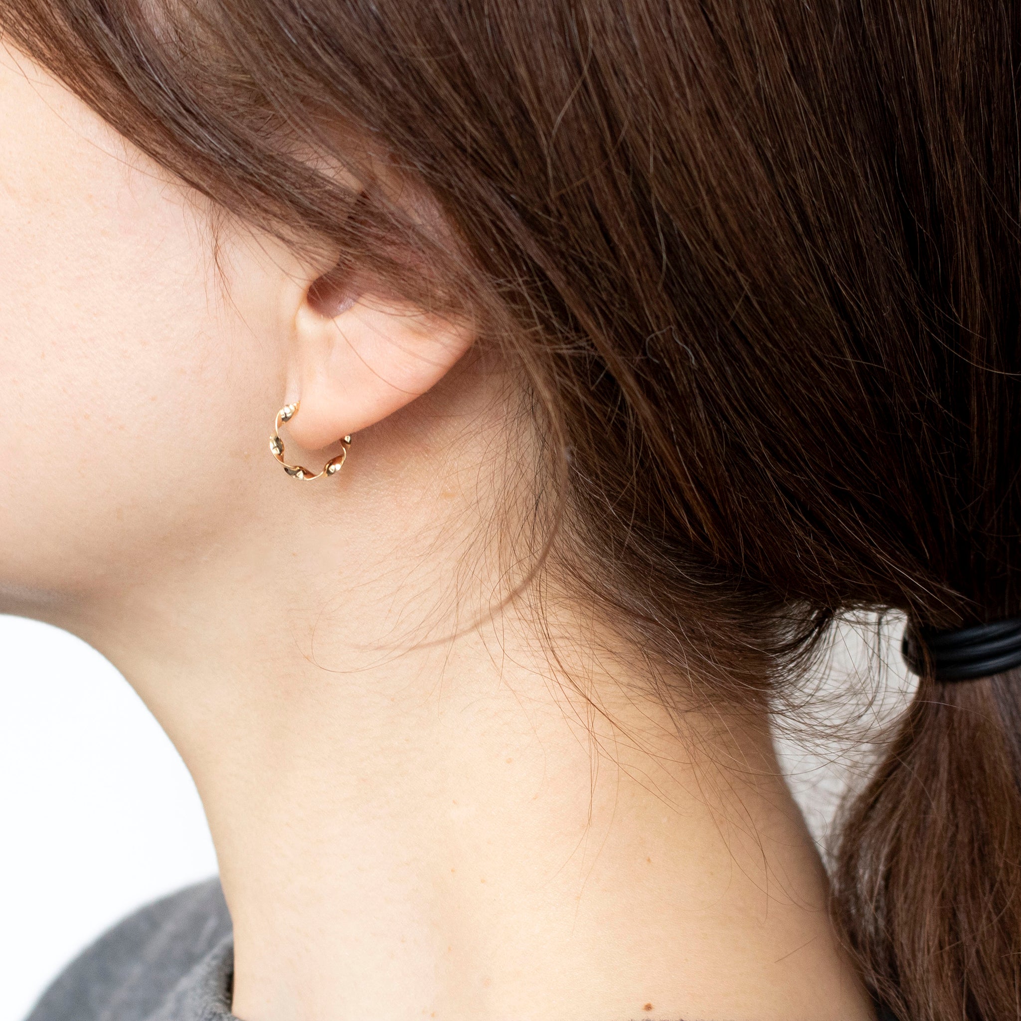 K18ピアス(フープ)《25C40115》
