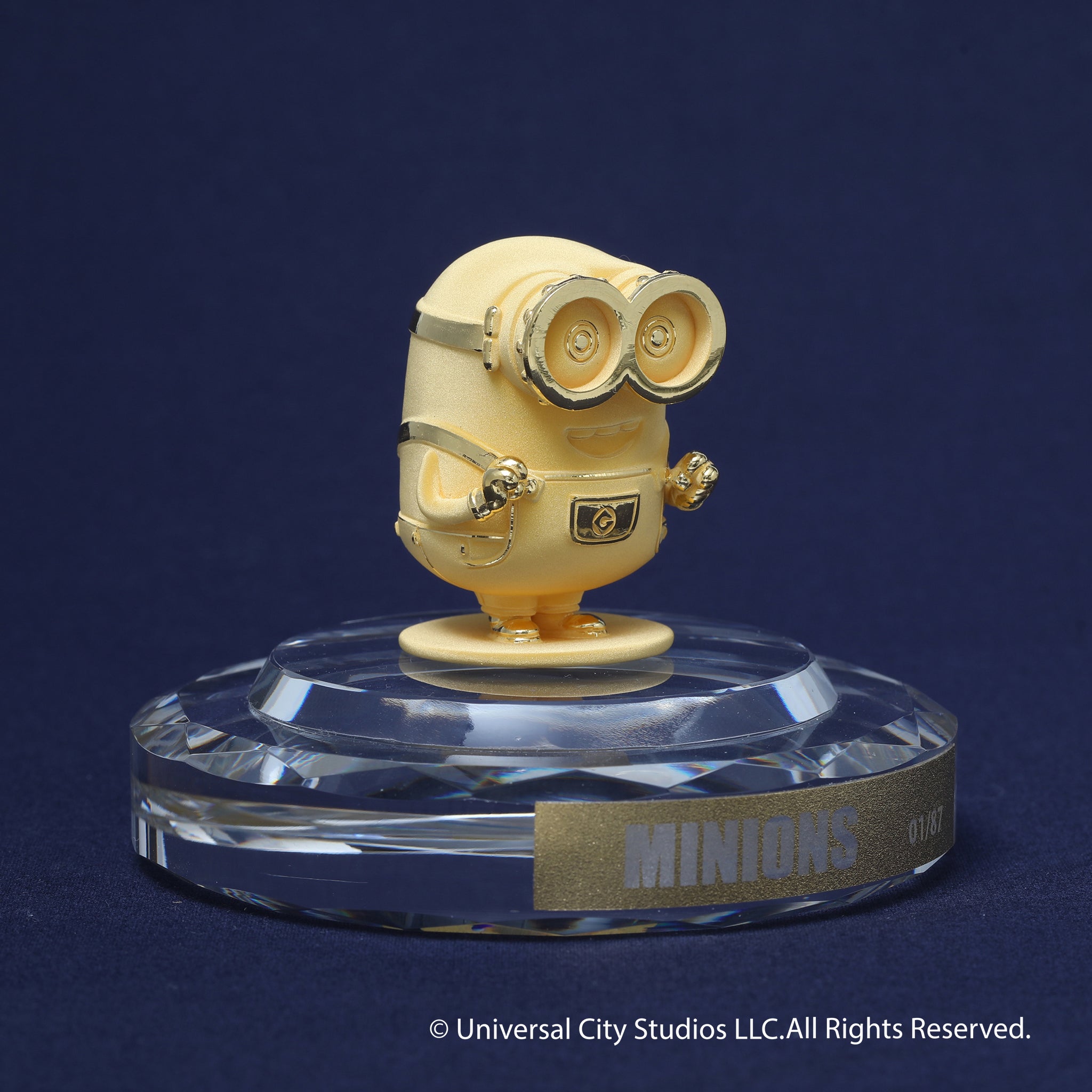 K24金製品(純金/minions/ミニオンズ/Bob/フィギア/14g/造幣局品位刻印付)《25C50105》