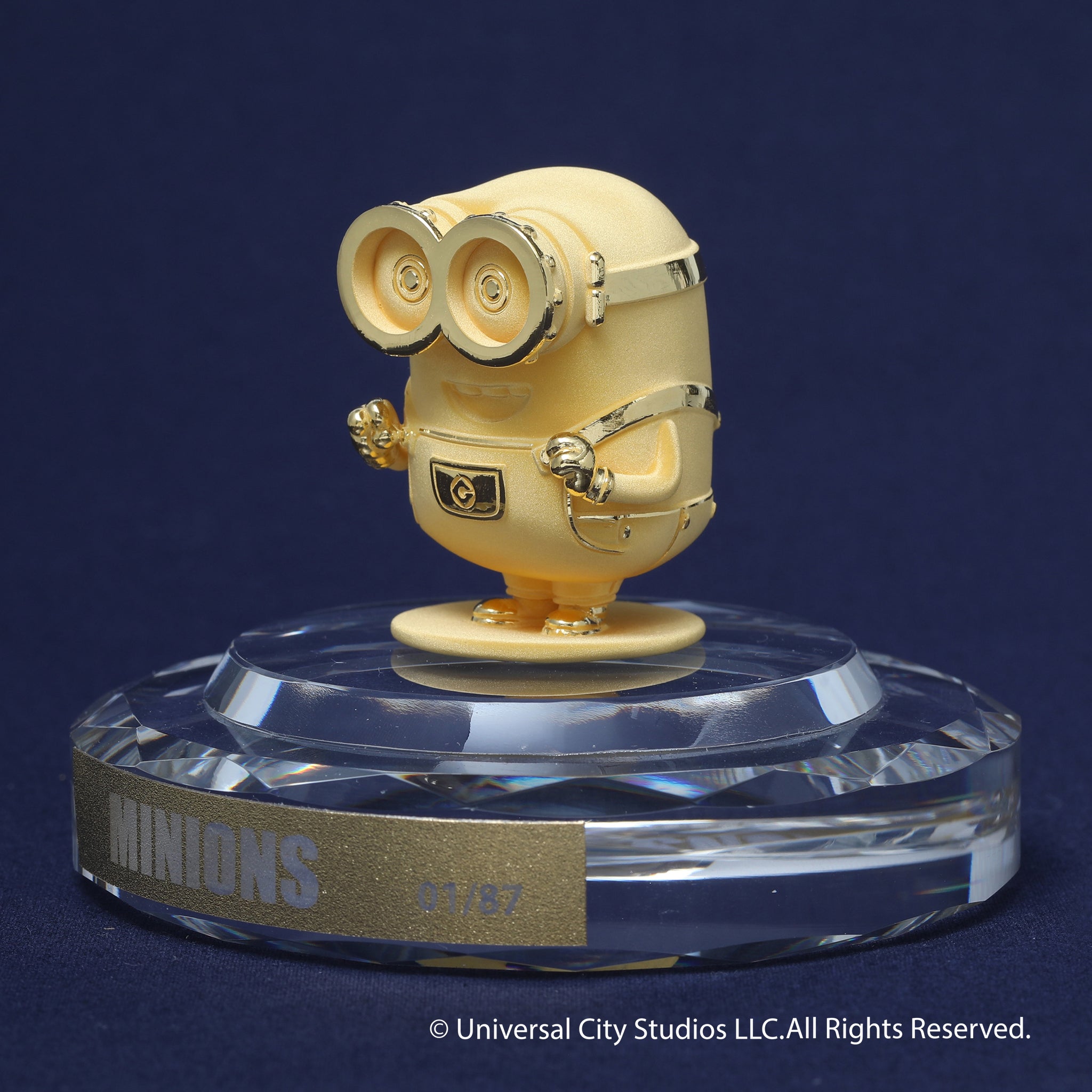K24金製品(純金/minions/ミニオンズ/Bob/フィギア/14g/造幣局品位刻印付)《25C50105》
