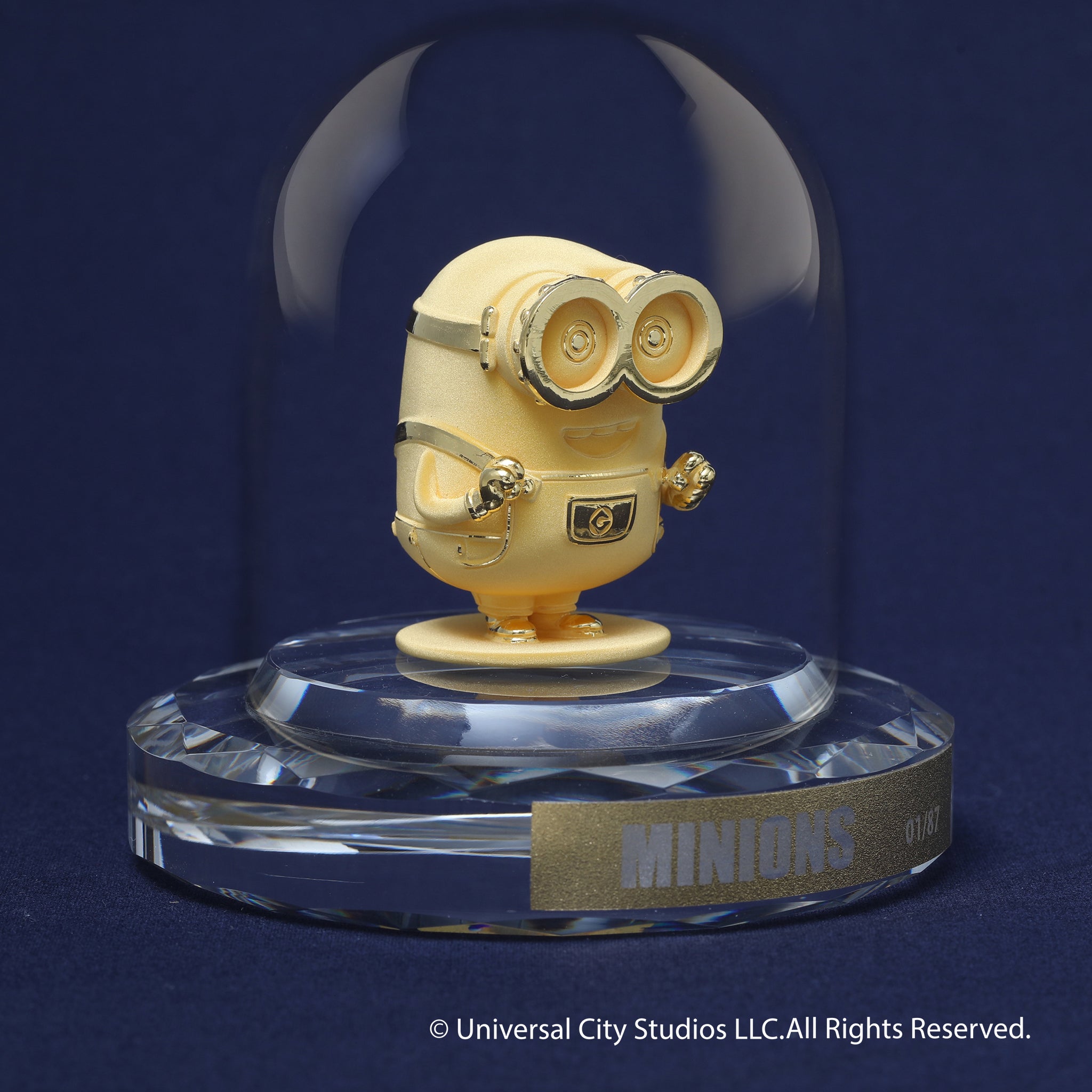 K24金製品(純金/minions/ミニオンズ/Bob/フィギア/14g/造幣局品位刻印付)《25C50105》