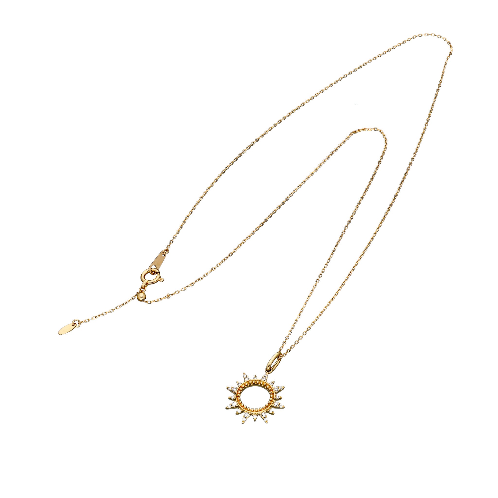 【kae】ネックレス 4点 DIAMOND STATION NECKLACE(2ZN2452)K18 ネックレス｜スター