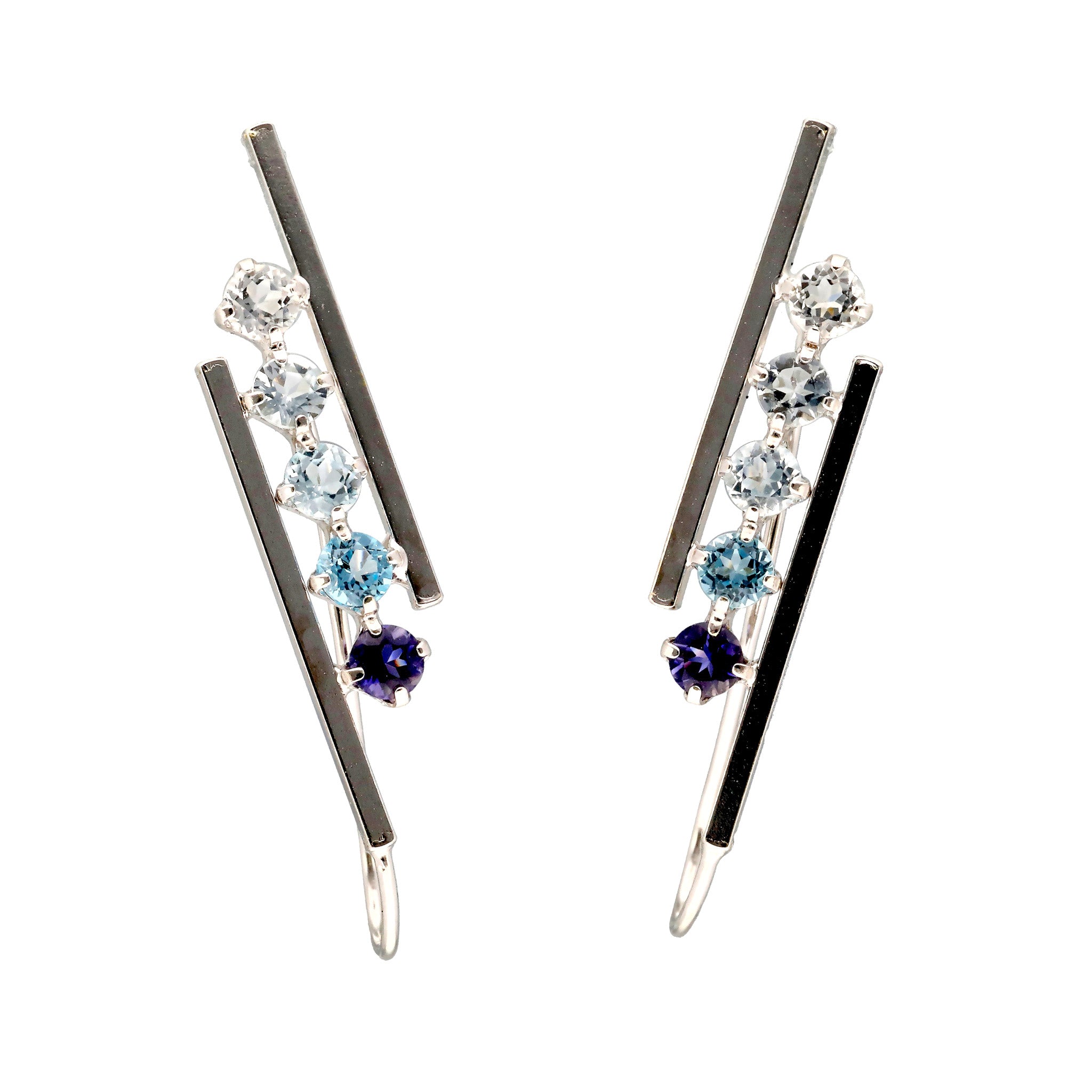 アイオライト/ブルートパーズ K14イヤリング《25C70123