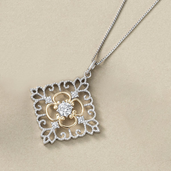 ダイヤモンド プラチナ/K18ネックレス(0.20カラット/Dカラー/SI2/EX