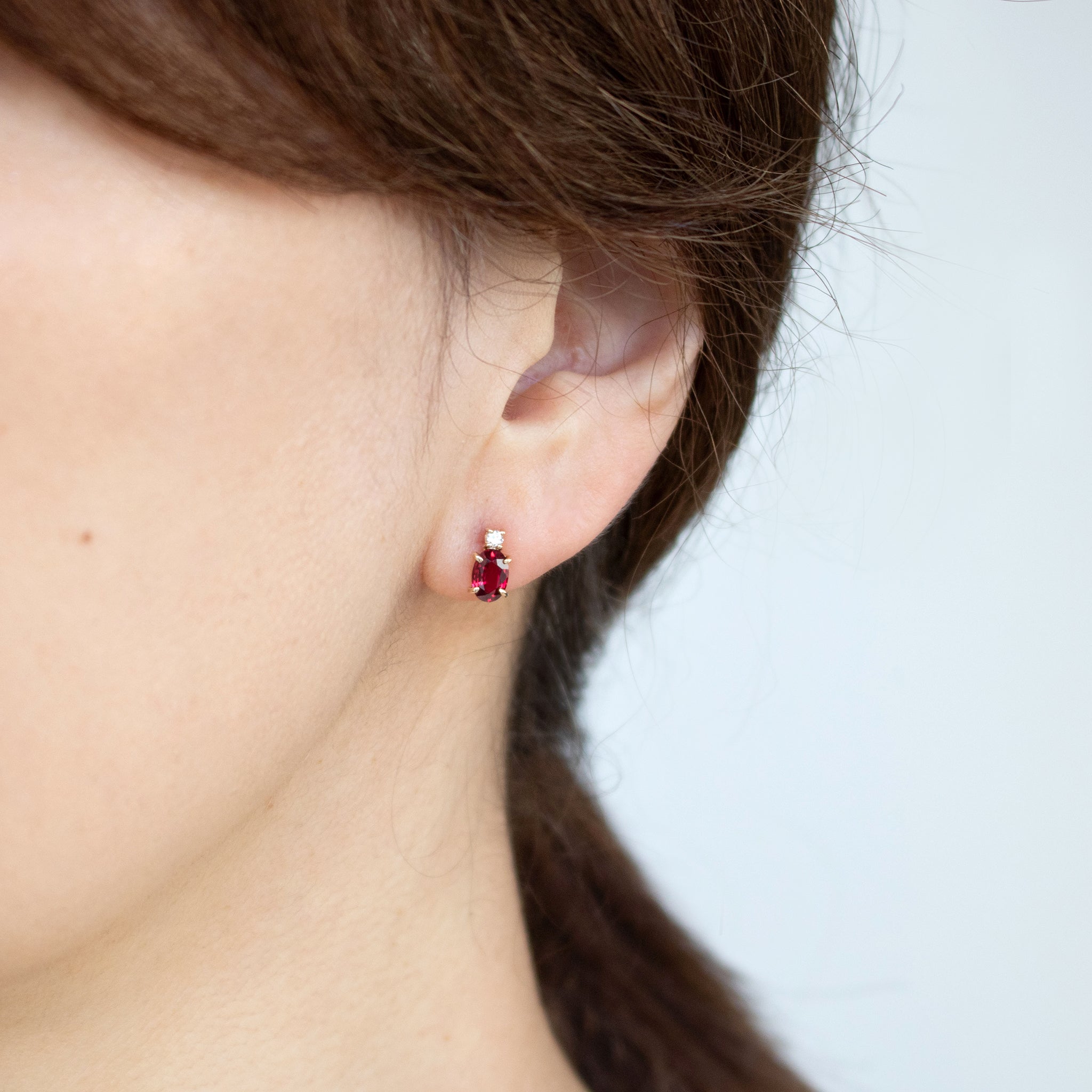 【限定1点】ルビー/ダイヤモンド K18ピアス(ノーヒート/非加熱/ピジョンブラッド/7月誕生石/鑑別書付)《25C80110》