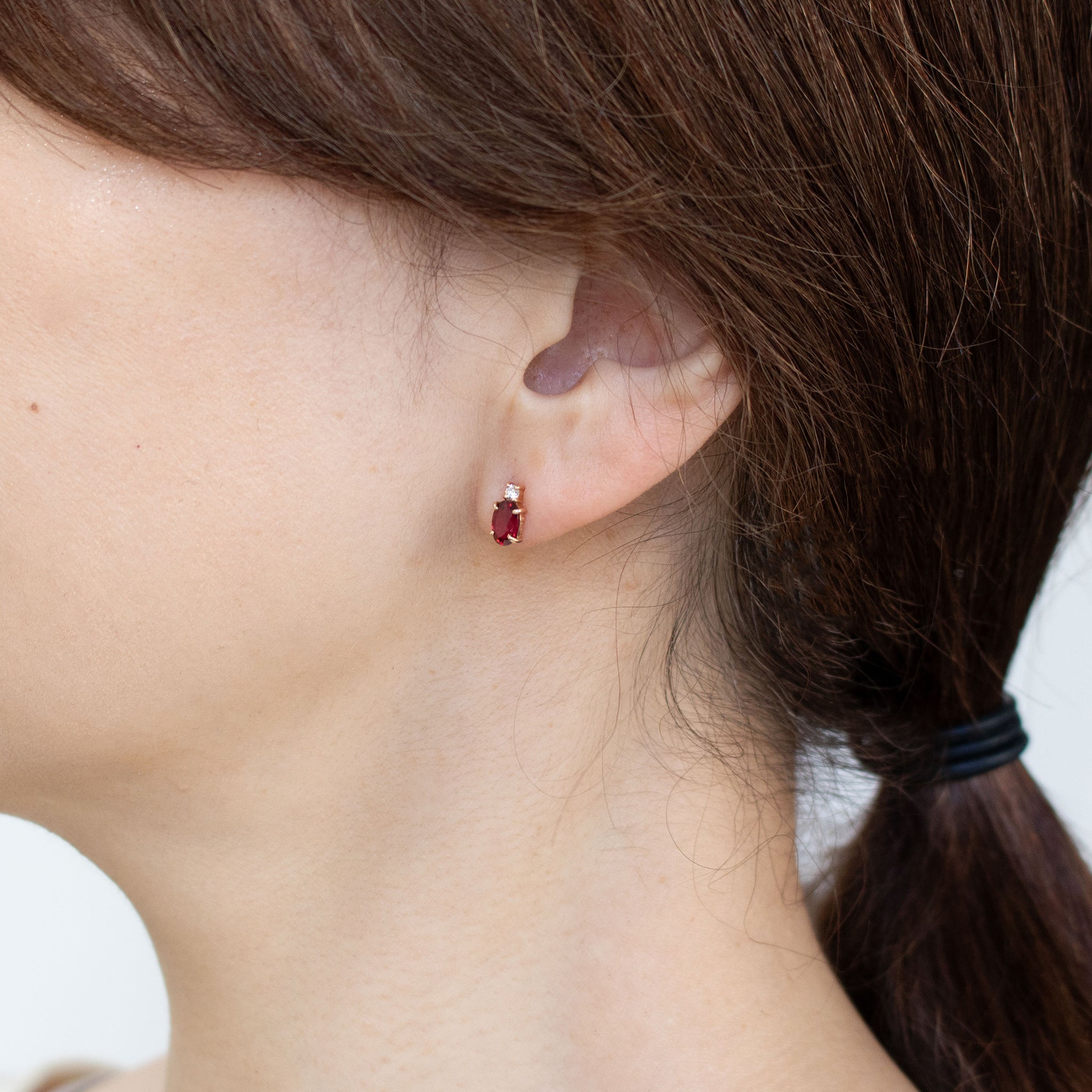 【限定1点】ルビー/ダイヤモンド K18ピアス(ノーヒート/非加熱/ピジョンブラッド/7月誕生石/鑑別書付)《25C80110》