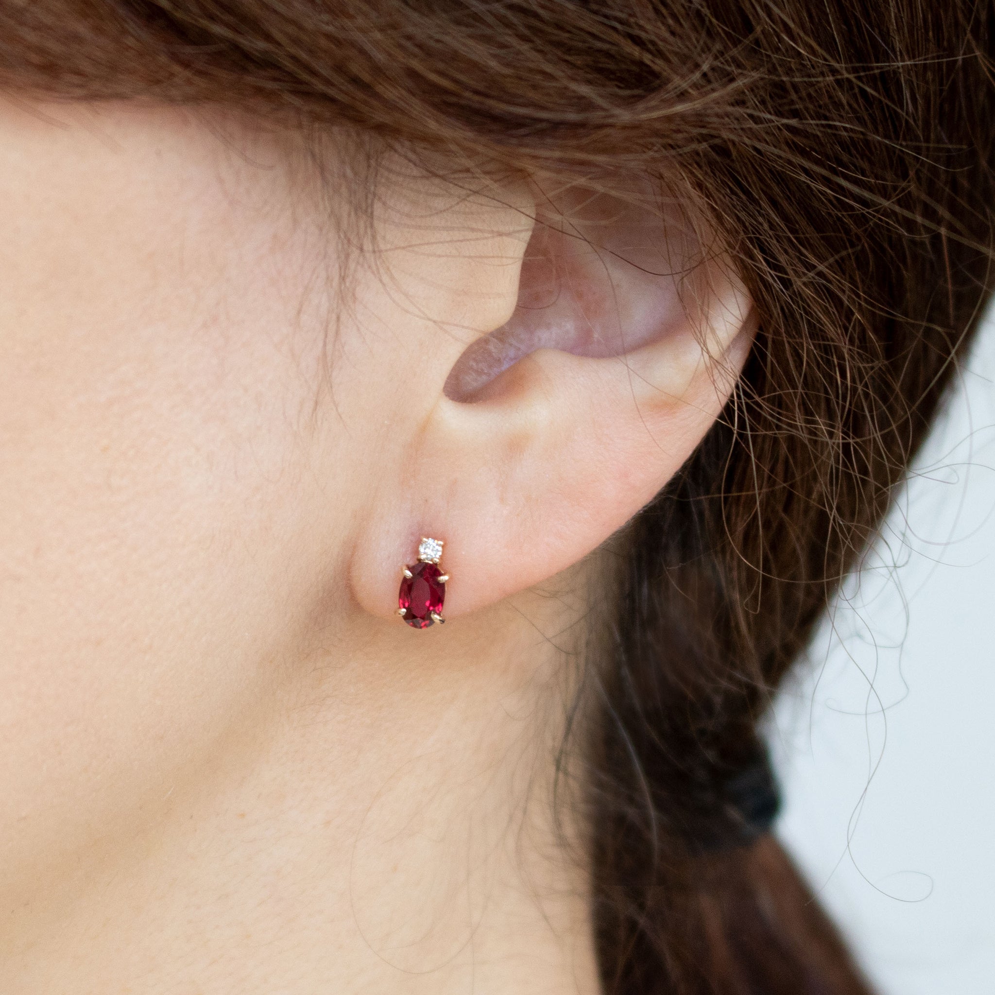 【限定1点】ルビー/ダイヤモンド K18ピアス(ノーヒート/非加熱/ピジョンブラッド/7月誕生石/鑑別書付)《25C80110》